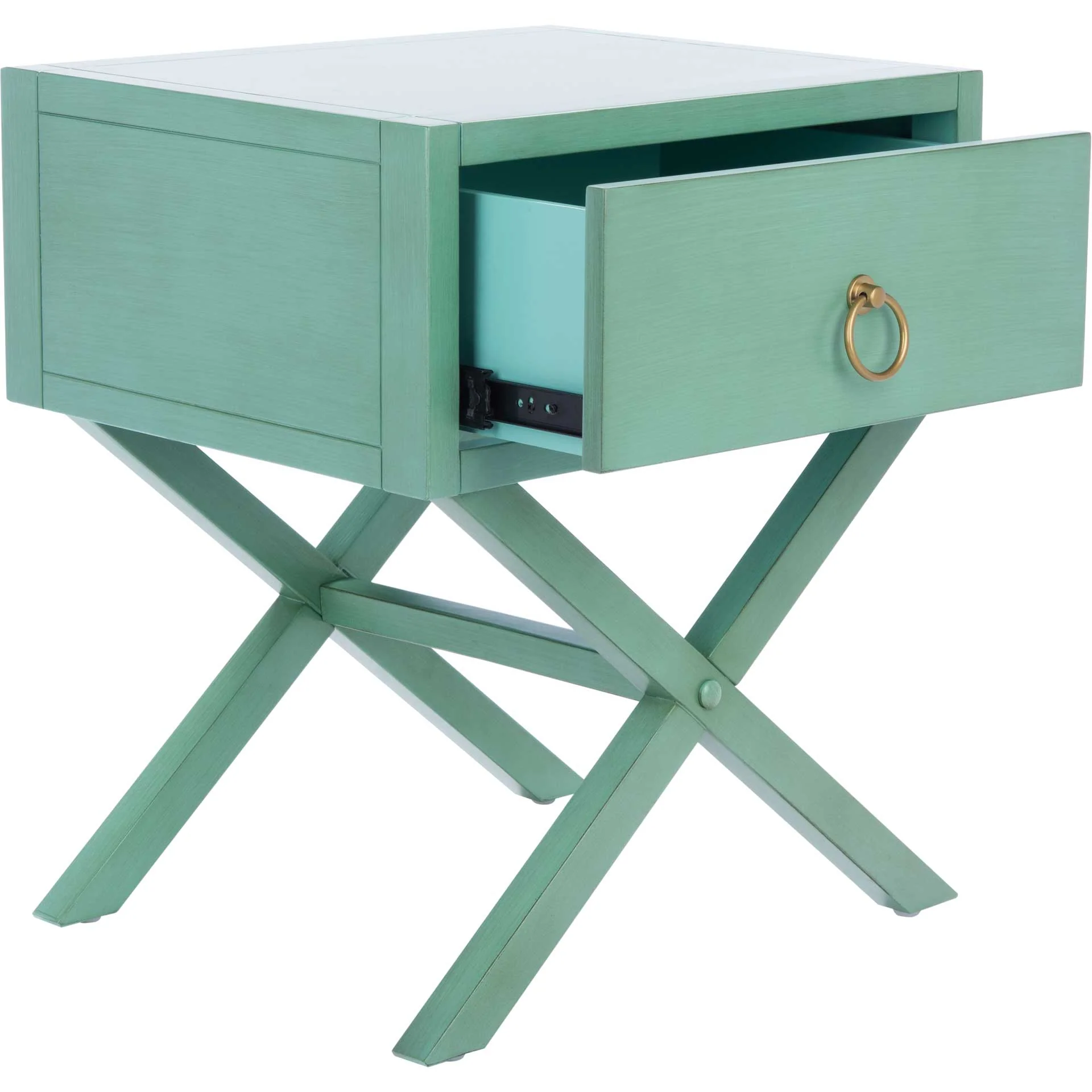 Odessa 1 Drawer Nightstand Turquoise - Image 2