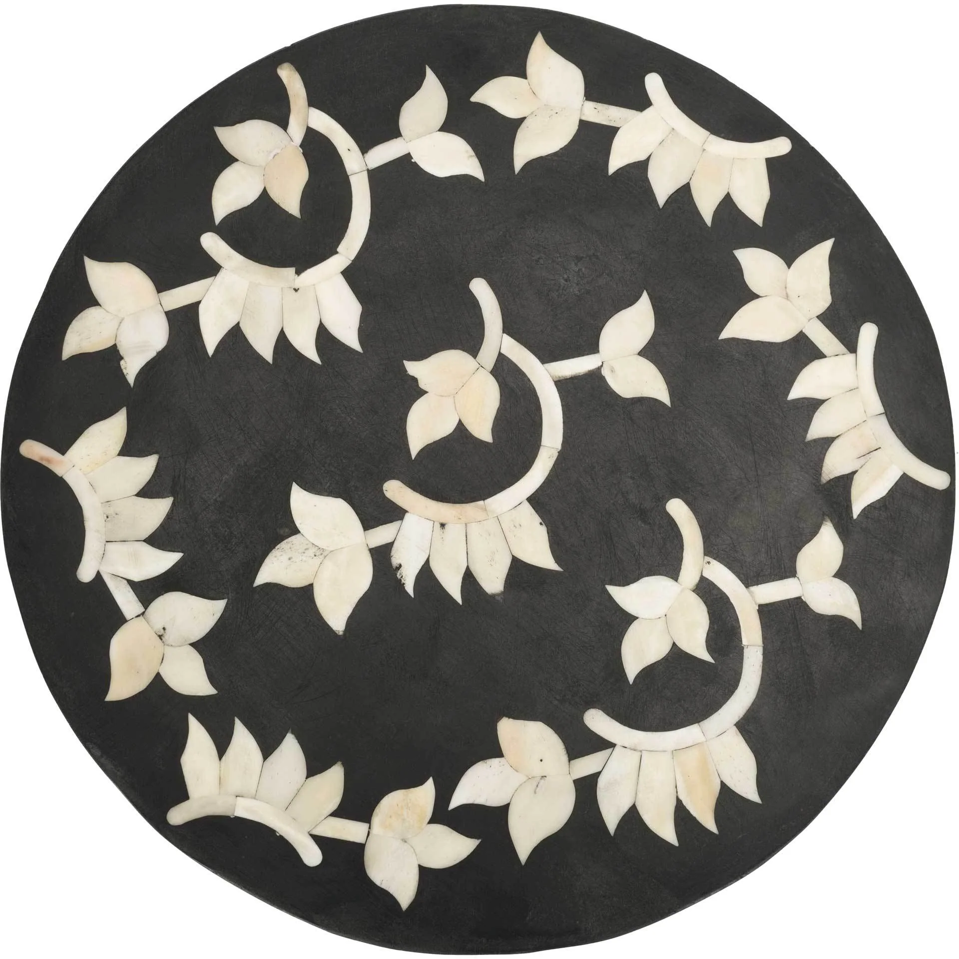 Odin Bone Inlay Stool Black - Image 2