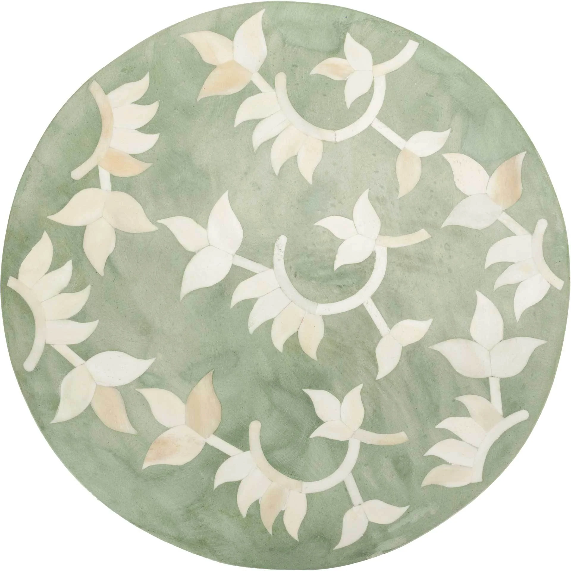 Odin Bone Inlay Stool Light Green - Image 2