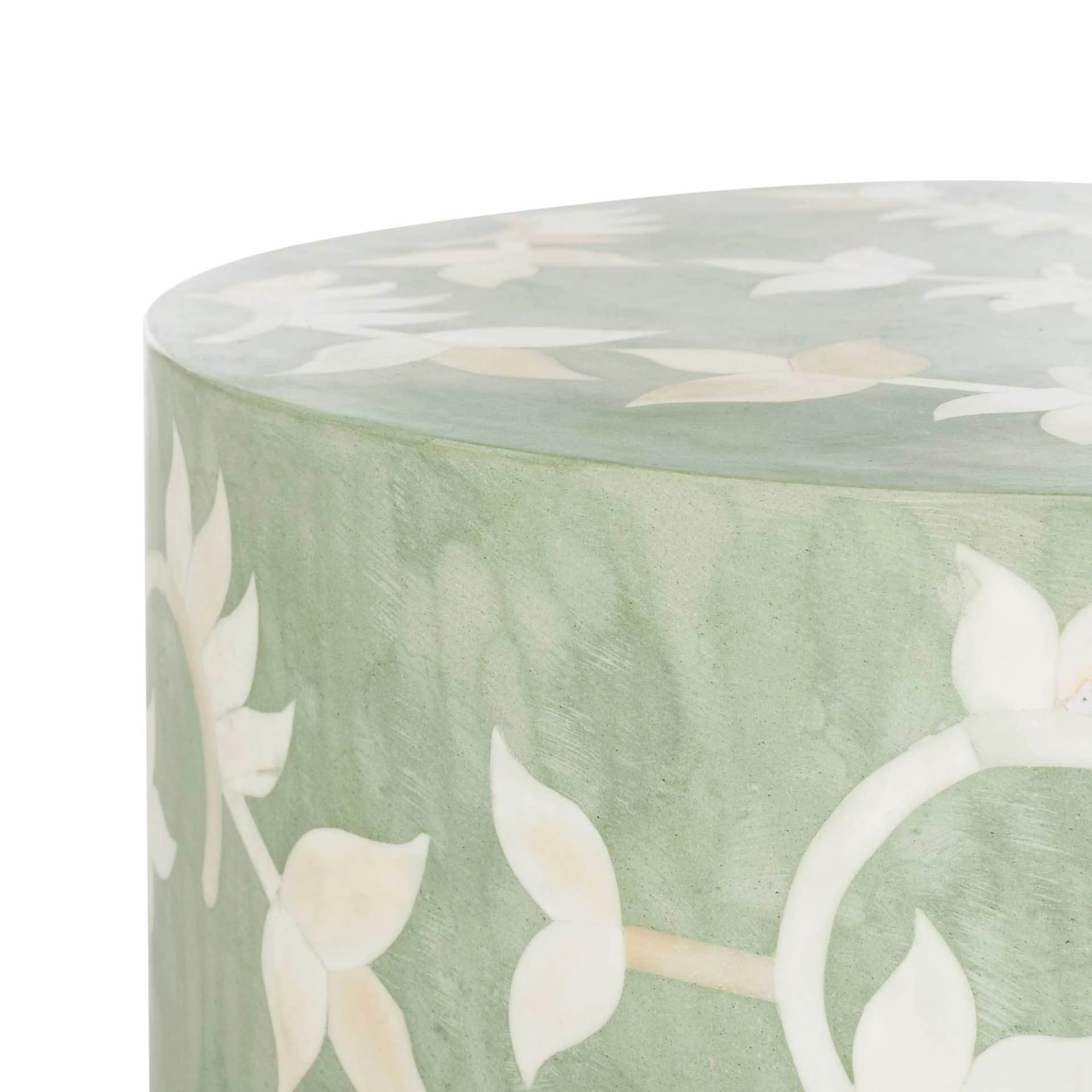 Odin Bone Inlay Stool Light Green - Image 3