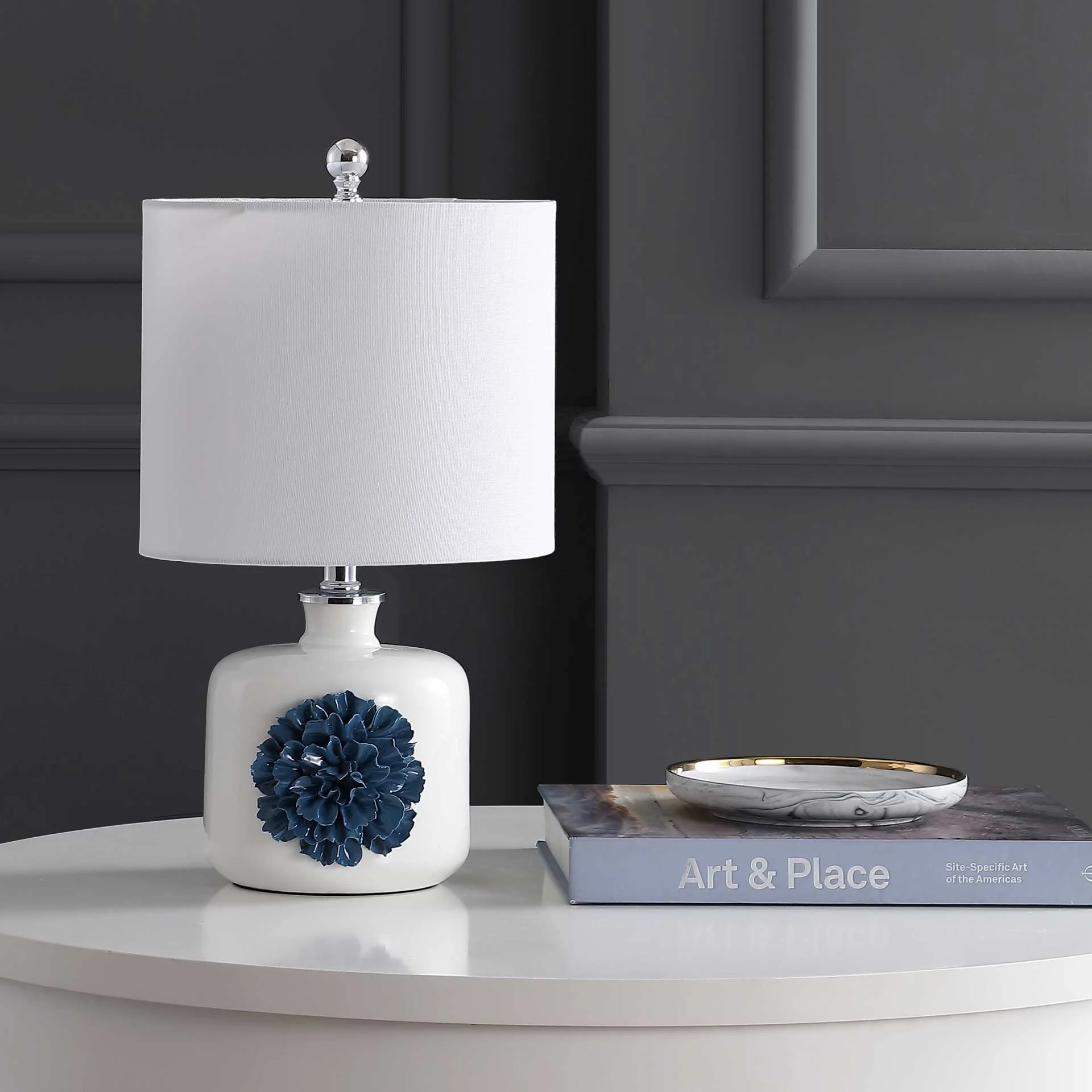 Oladele Table Lamp White/Blue - Image 3