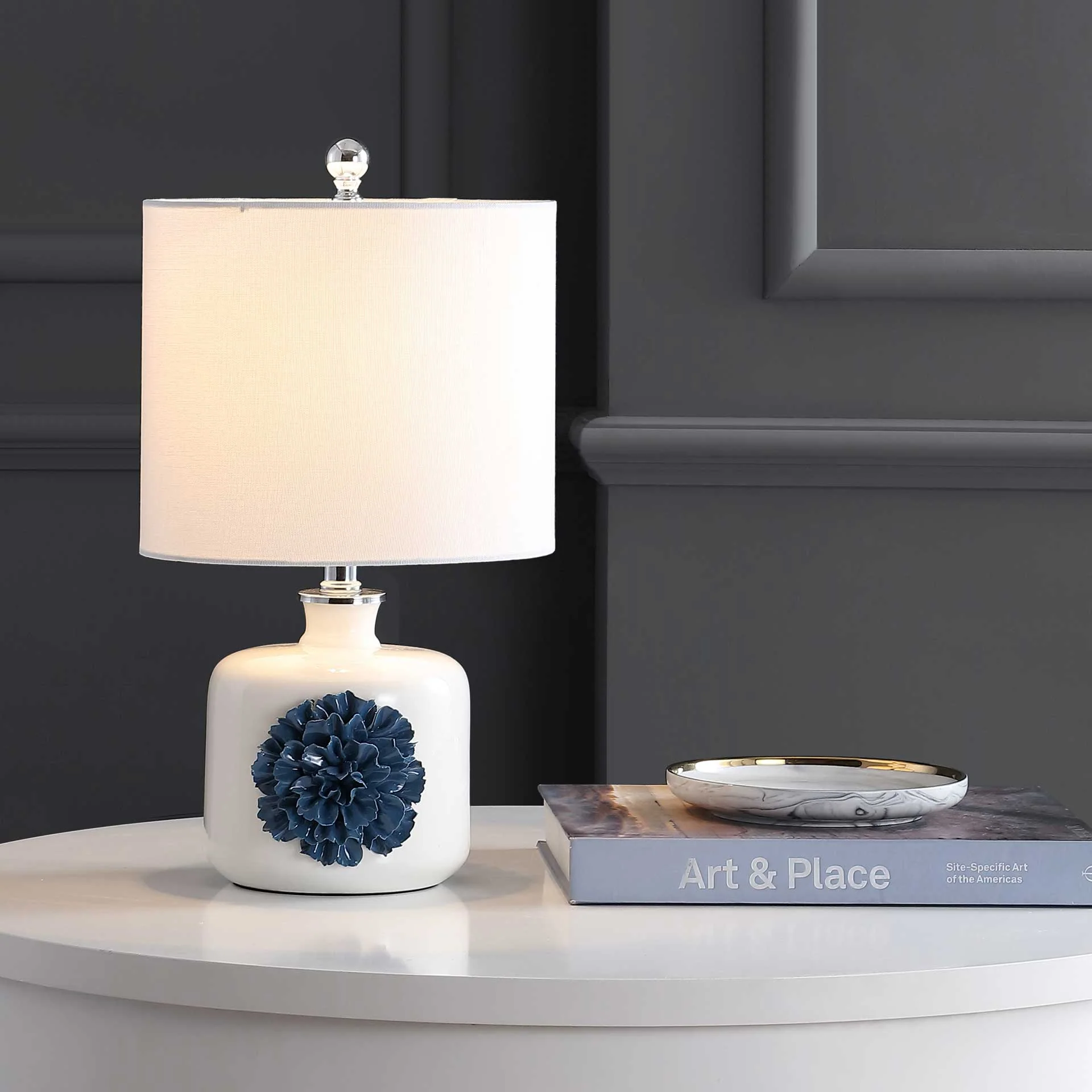 Oladele Table Lamp White/Blue - Image 4