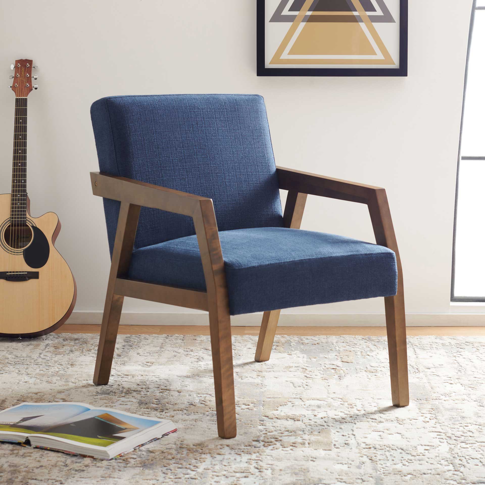 Olaf Arm Chair Navy - Image 4