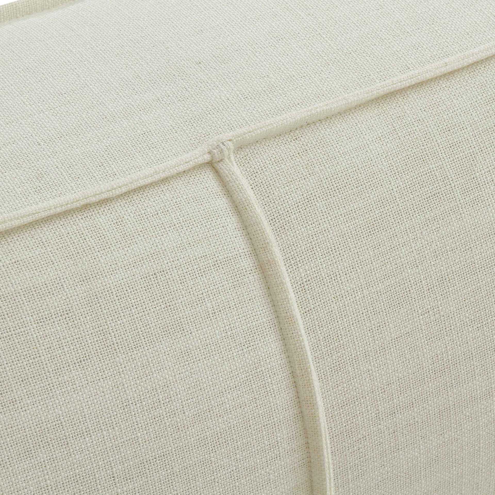 Olea Linen Sofa Cream - Image 4