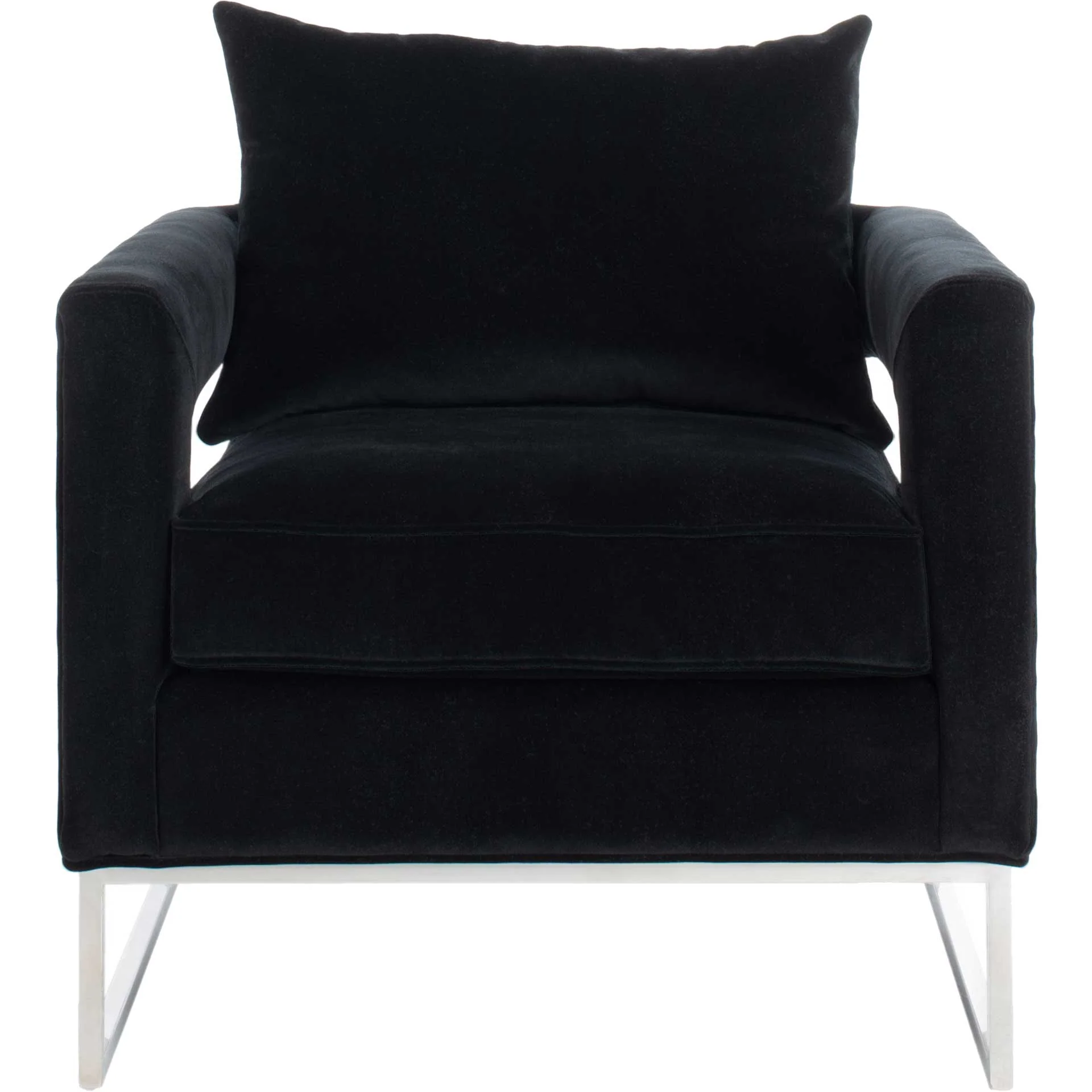 Olea Velvet Club Chair Black - Image 2