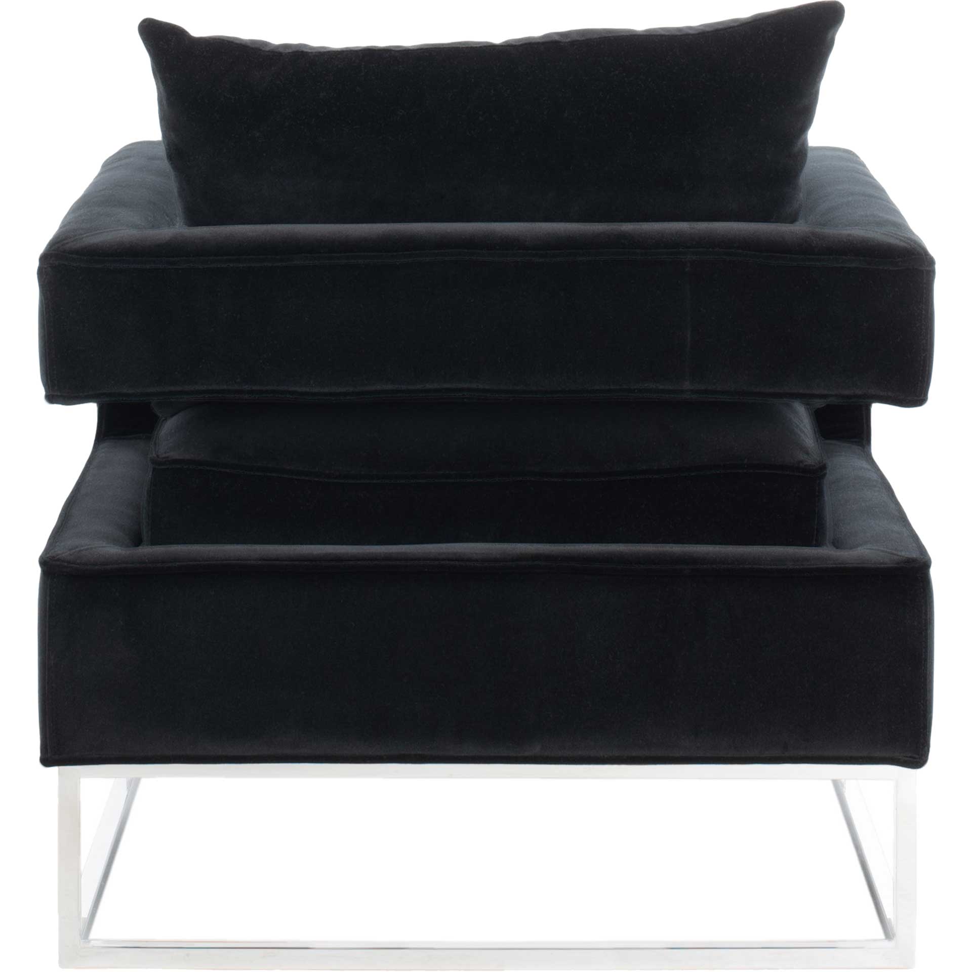 Olea Velvet Club Chair Black - Image 4