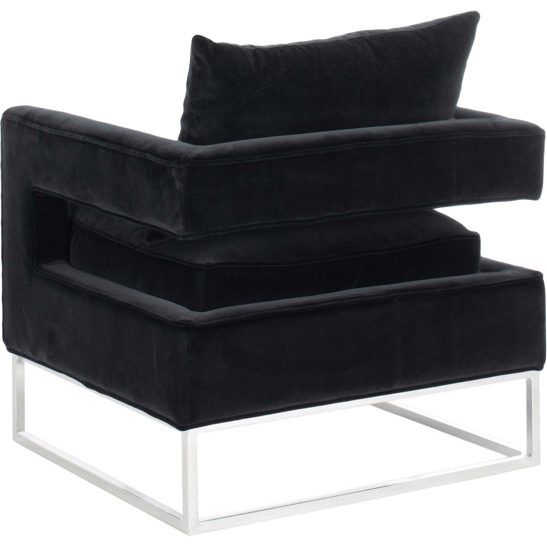 Olea Velvet Club Chair Black - Image 5