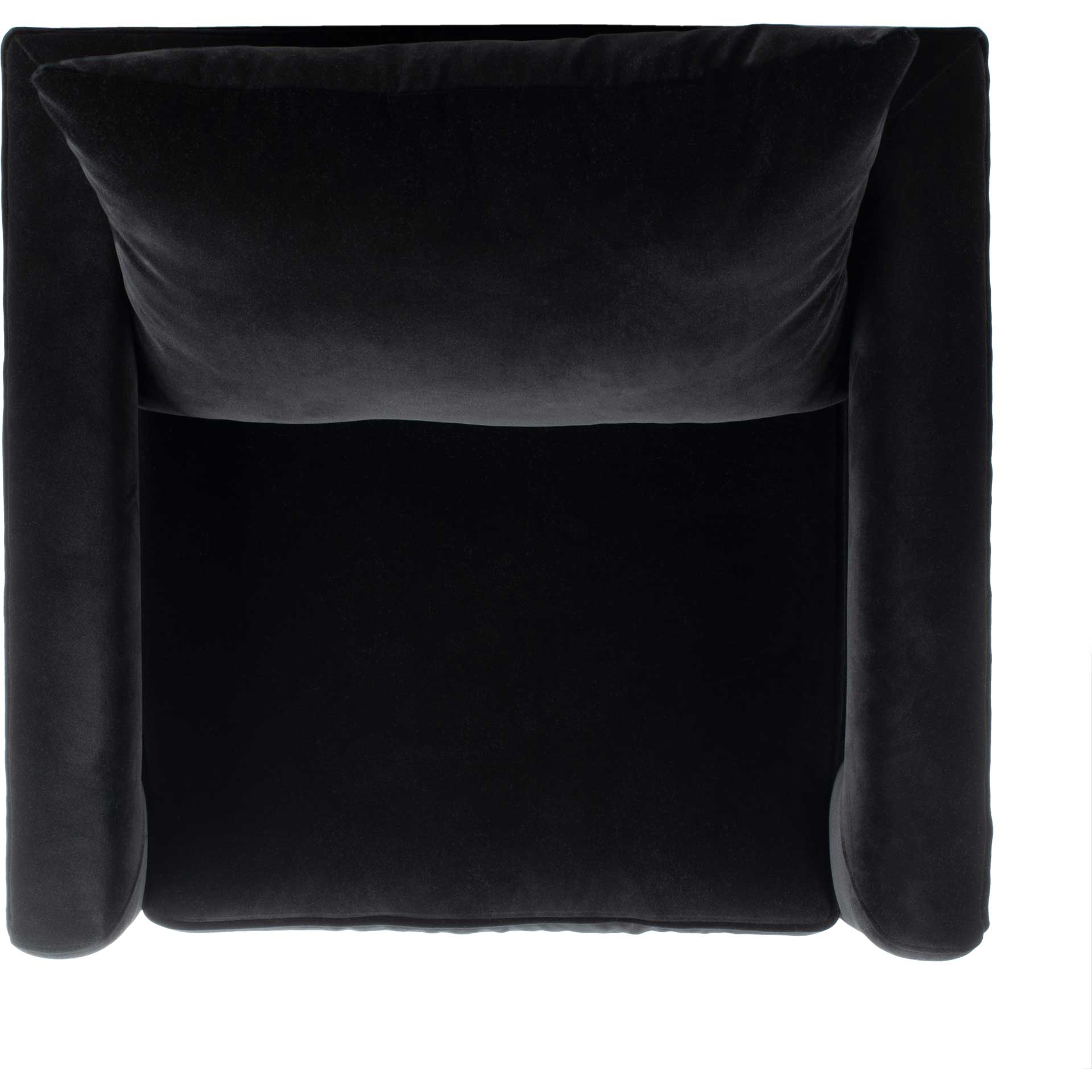 Olea Velvet Club Chair Black - Image 6