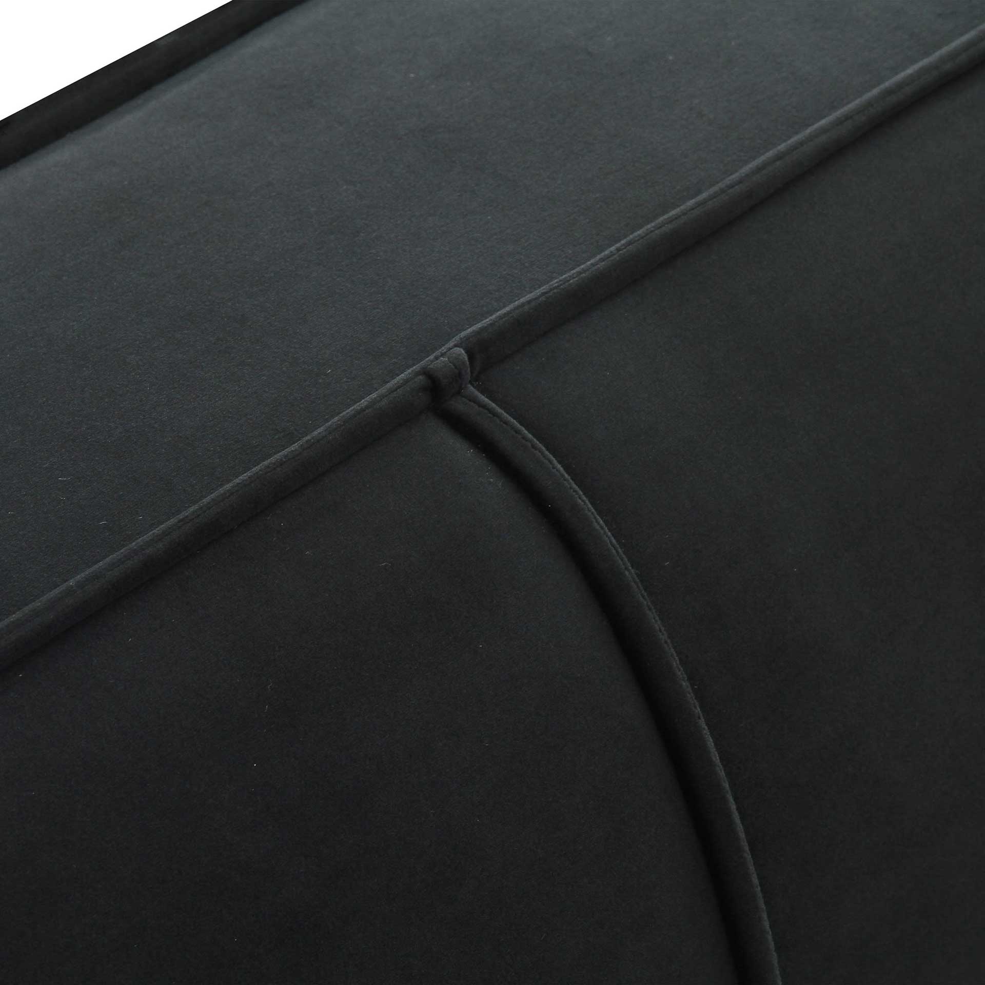 Olea Velvet Sofa Black - Image 4