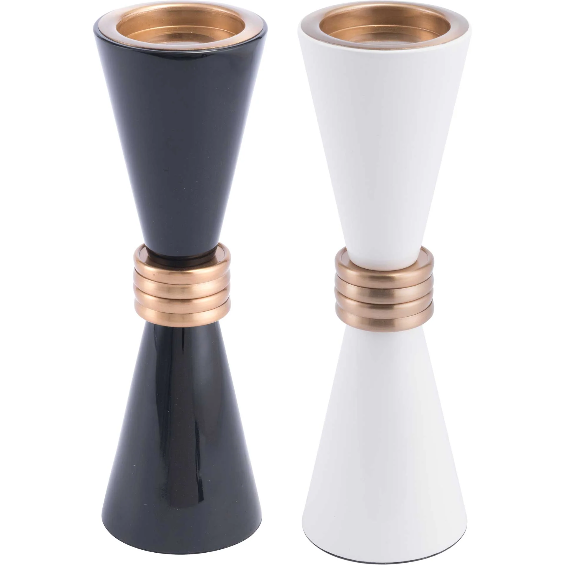 Olga Candle Holder Black/Gold - Image 2