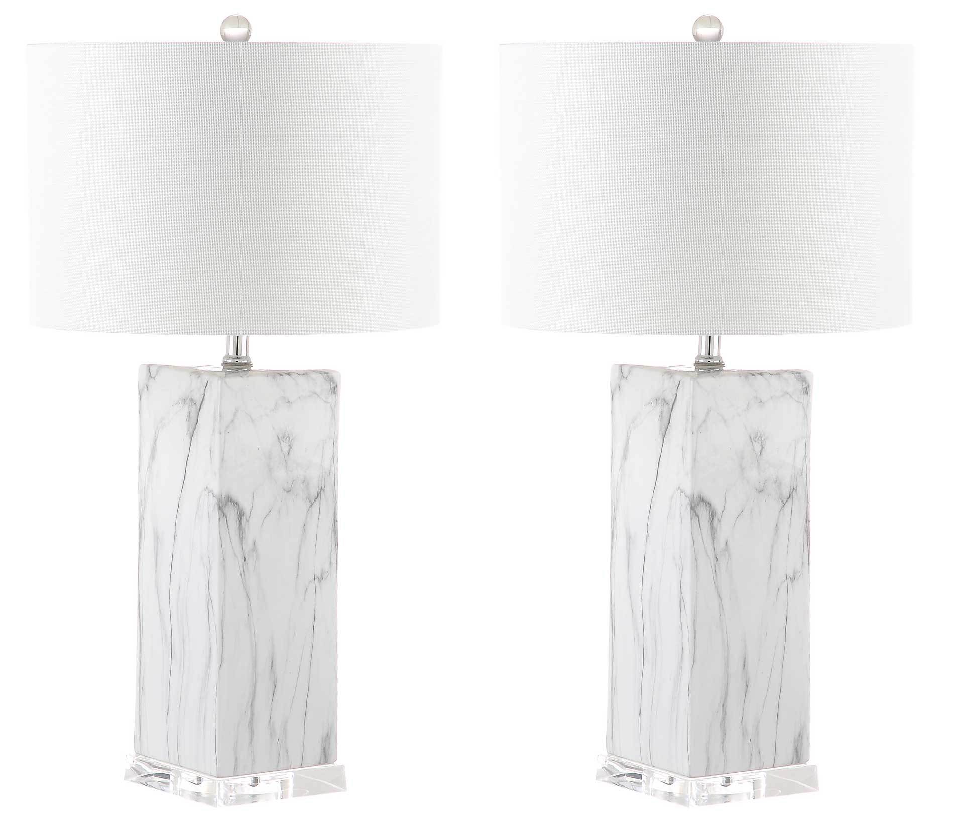 Oliver Table Lamp Black/White Marble (Set of 2) - Image 3