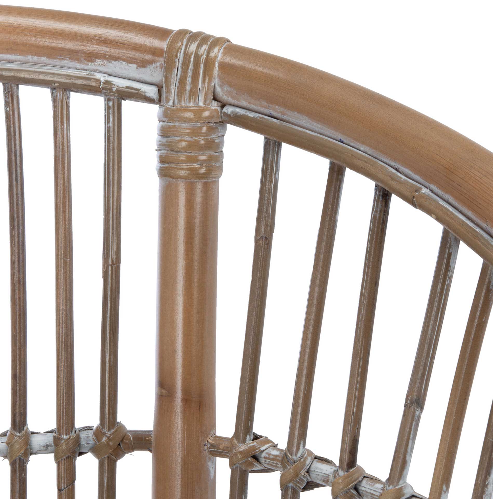 Olivya Rattan Accent Chair With Cushion Gray White Wash - Image 5