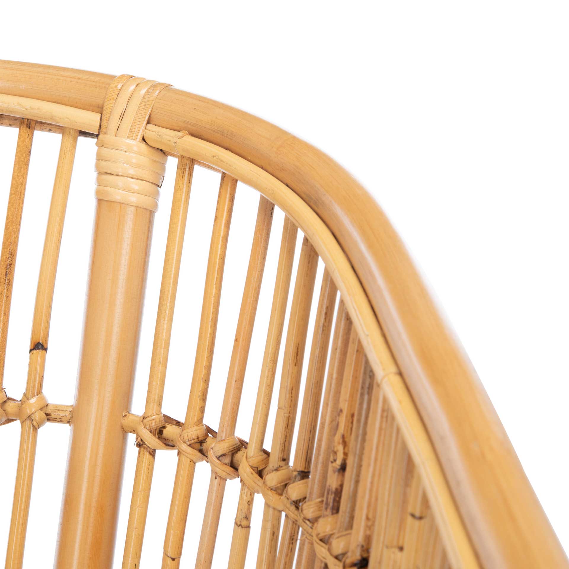 Olivya Rattan Accent Chair With Cushion Natural/White - Image 4