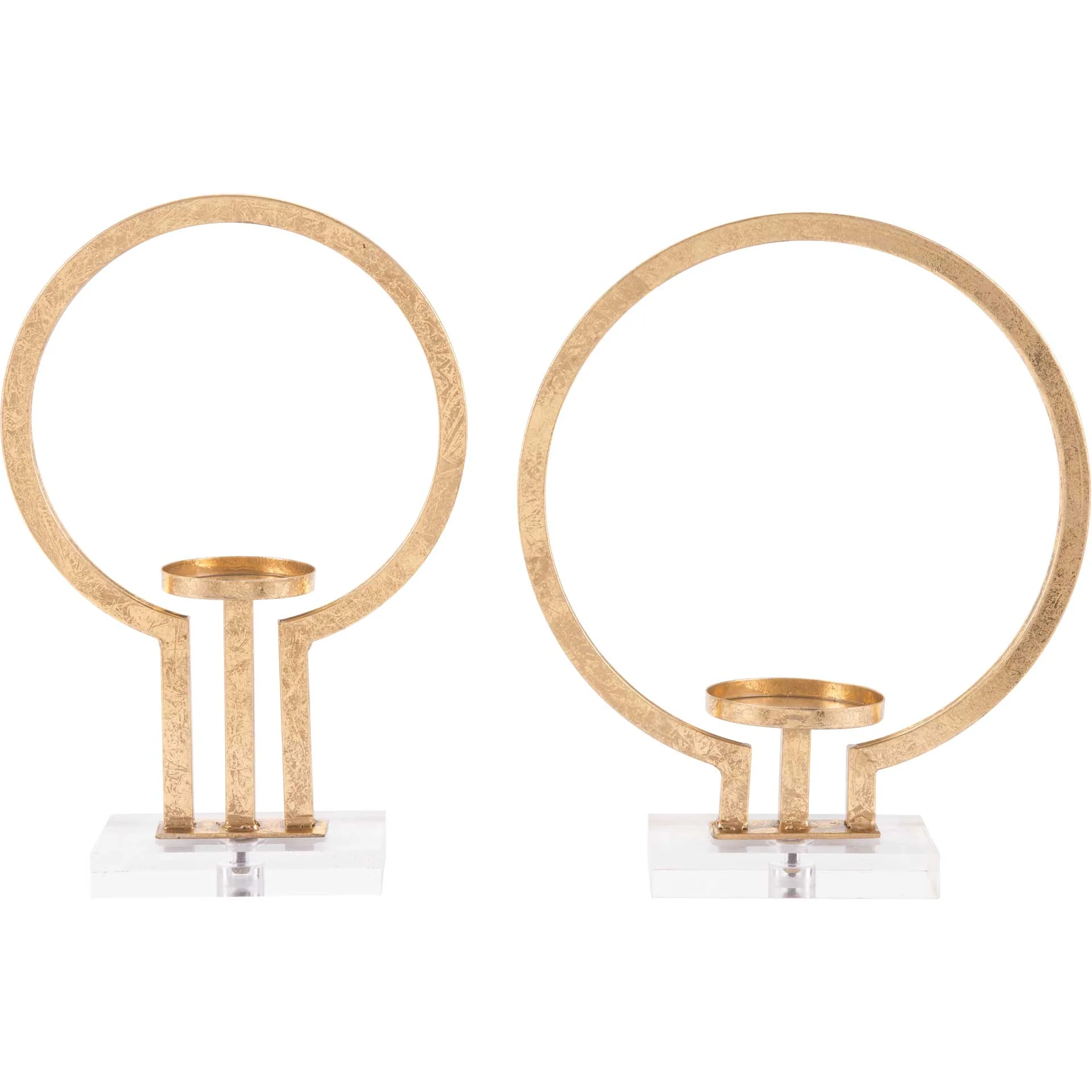 Oly Candle Holders Gold (Set of 2) - Image 2