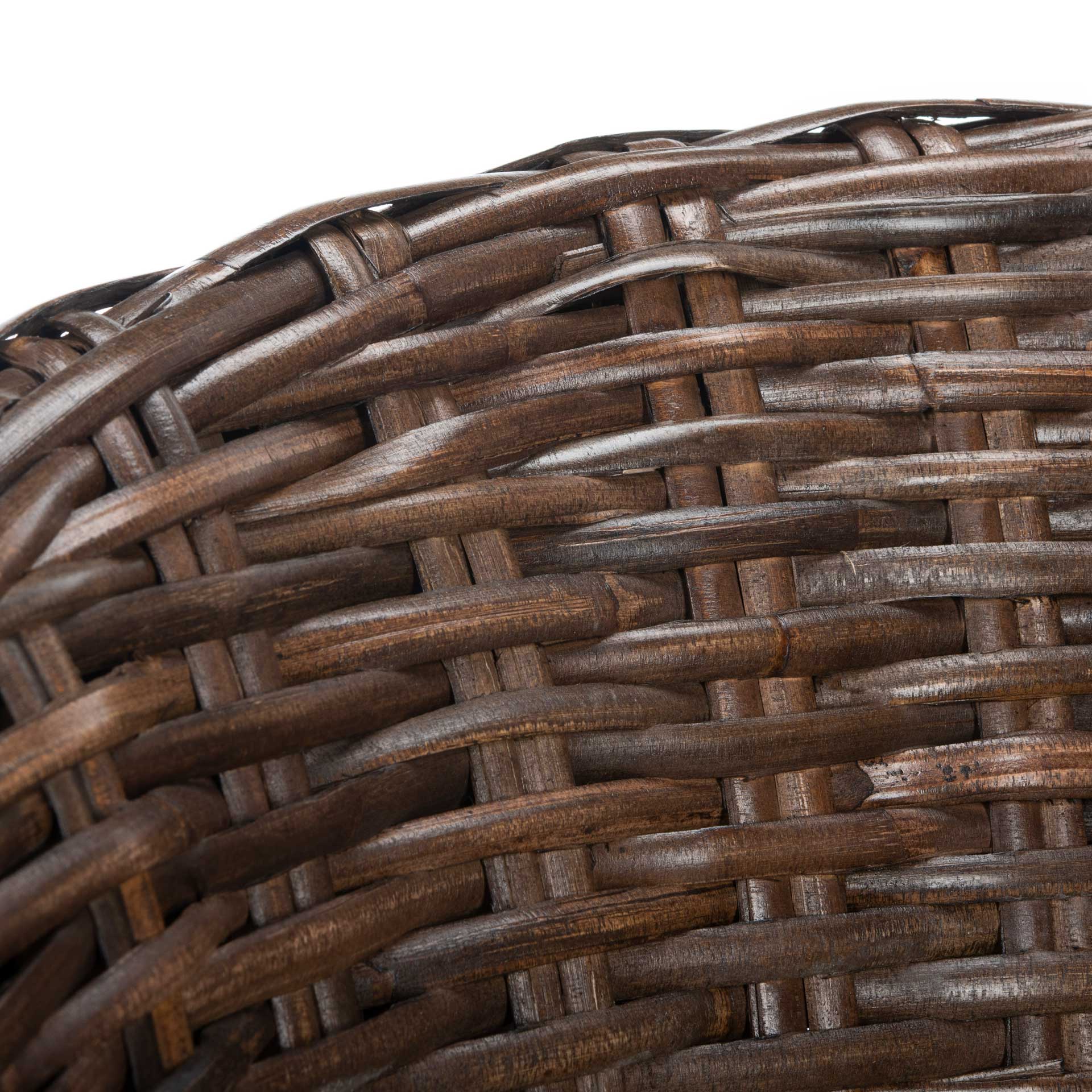 Omar Rattan Barrel Chair Brown/White - Image 6