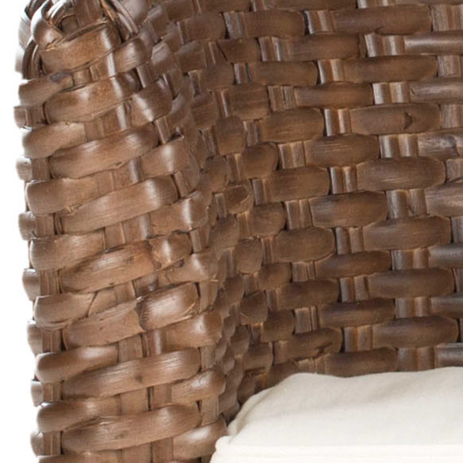 Omar Rattan Barrel Chair Brown/White - Image 7