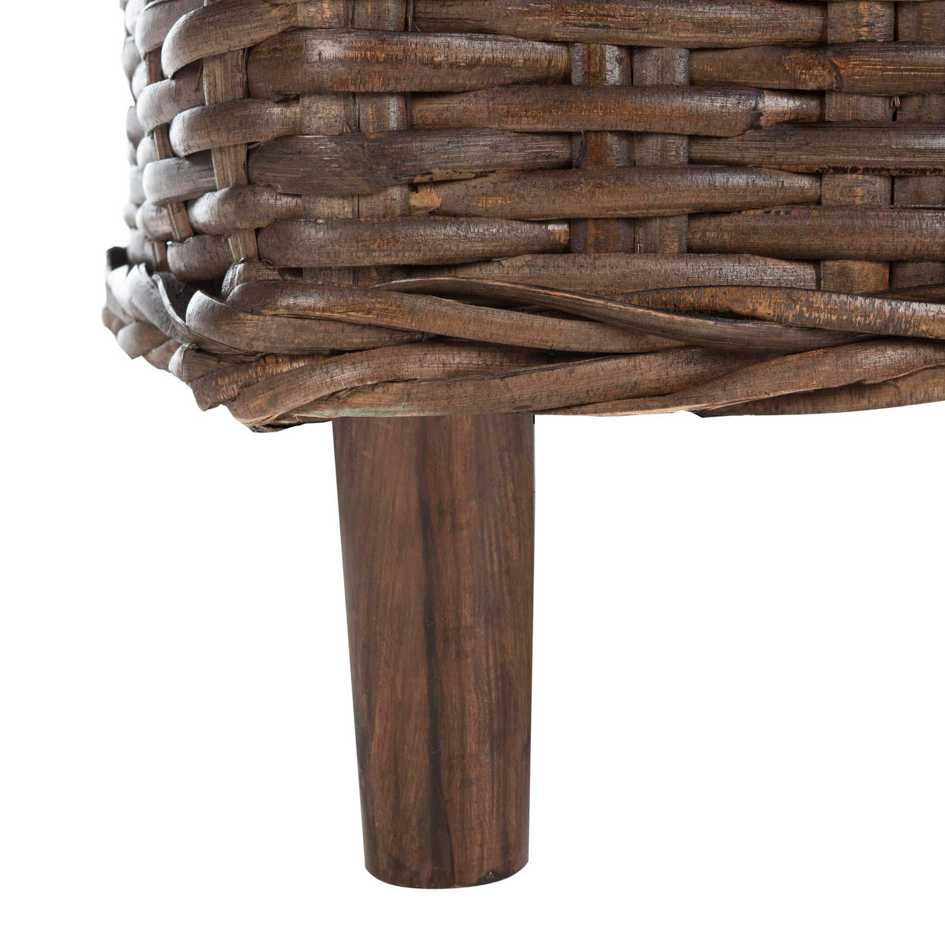 Omar Rattan Barrel Chair Brown/White - Image 8