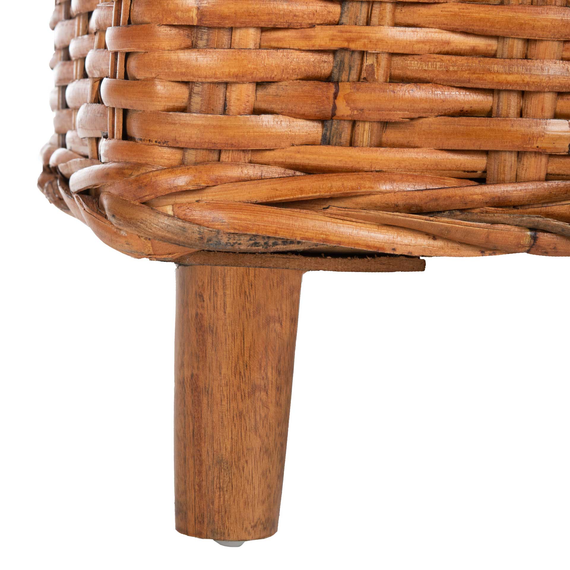 Omar Rattan Barrel Chair Honey/White - Image 7