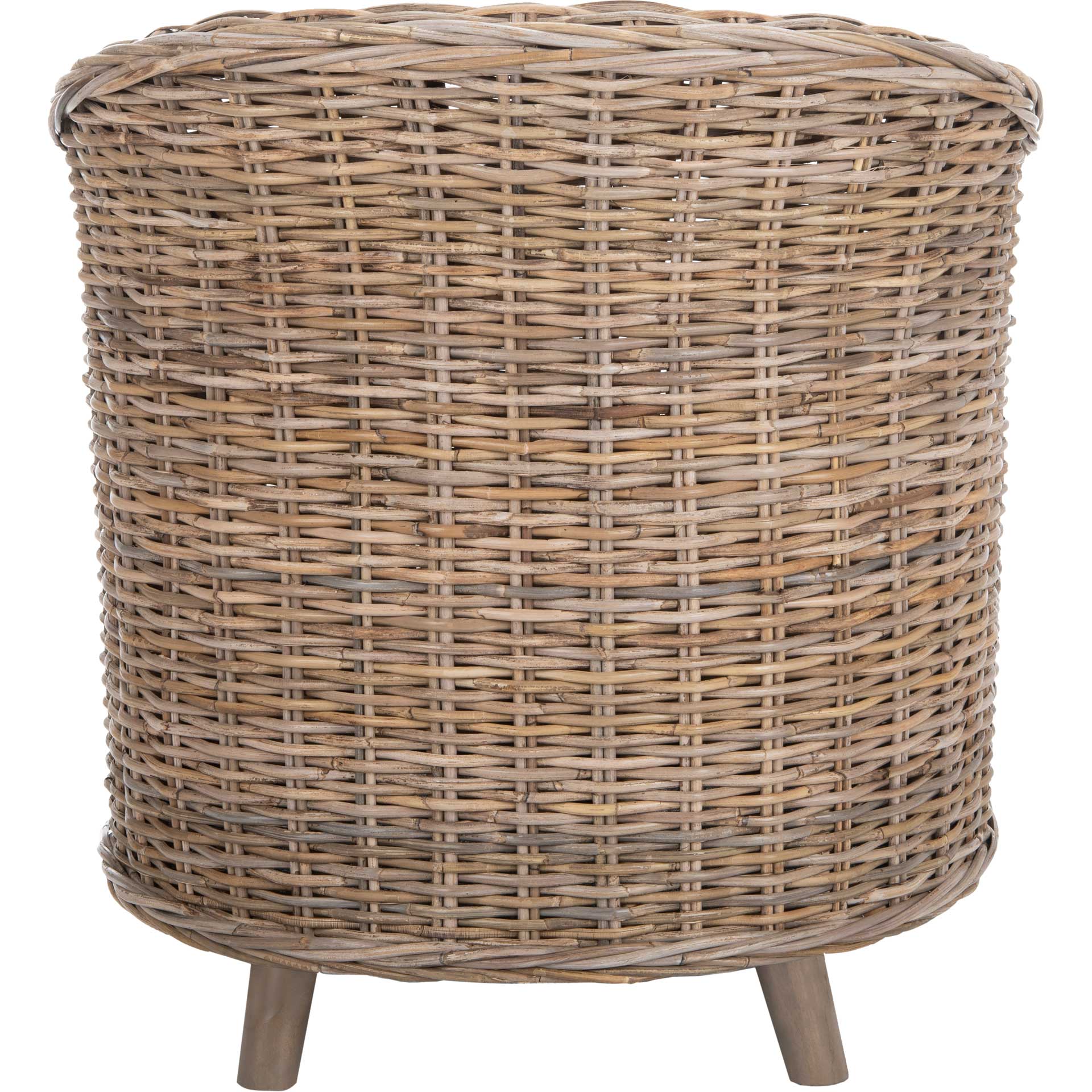Omar Rattan Barrel Chair Natural/White - Image 4