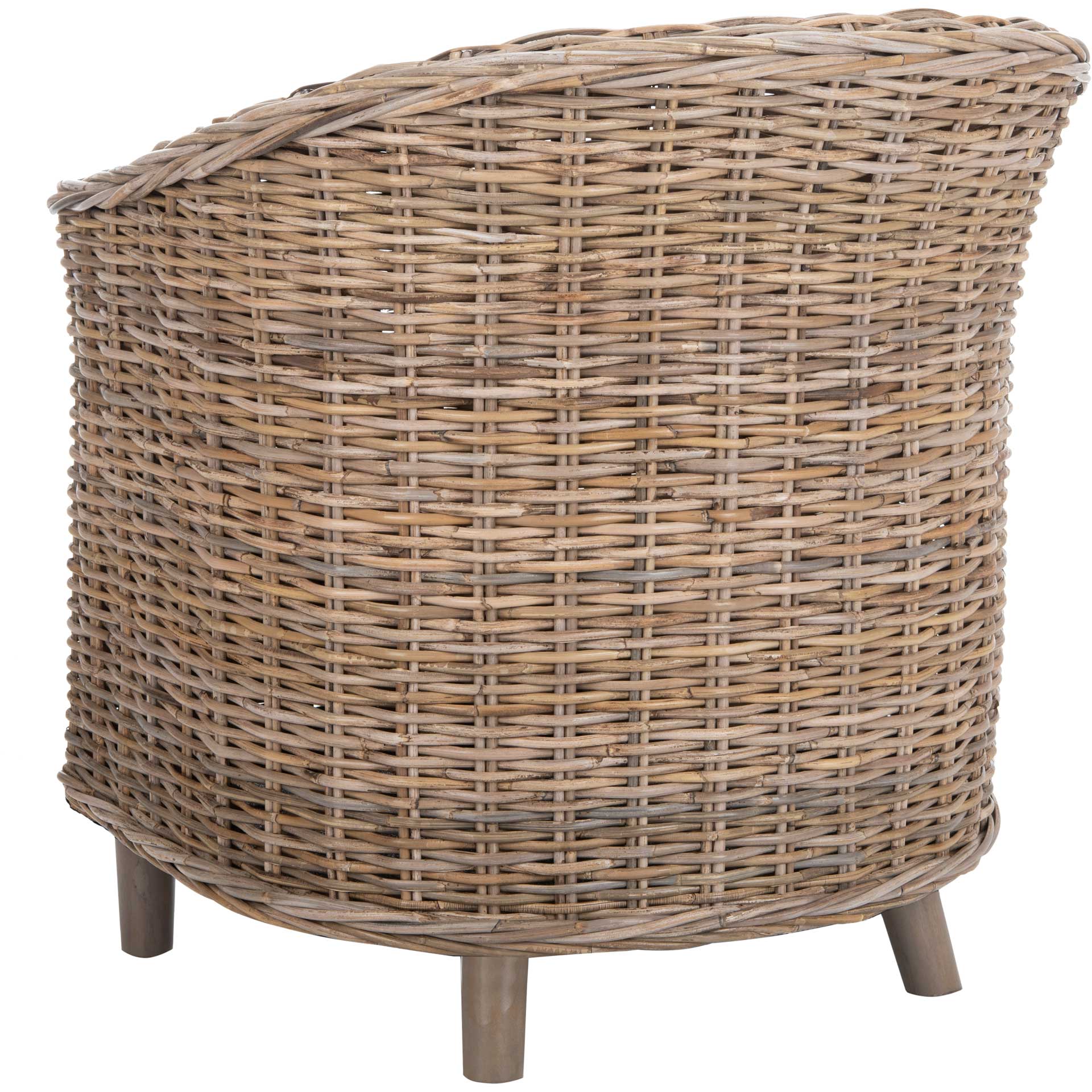 Omar Rattan Barrel Chair Natural/White - Image 5