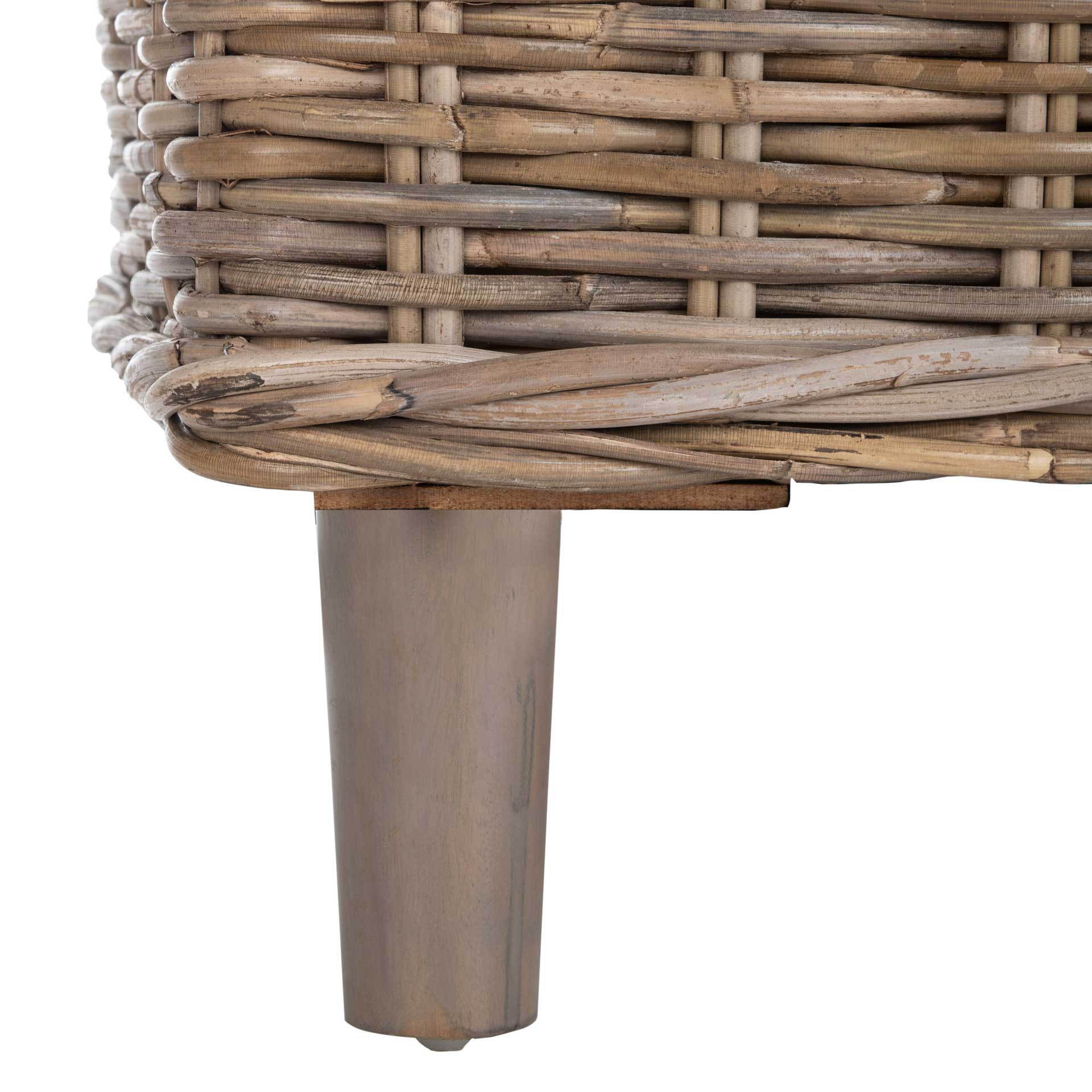Omar Rattan Barrel Chair Natural/White - Image 8