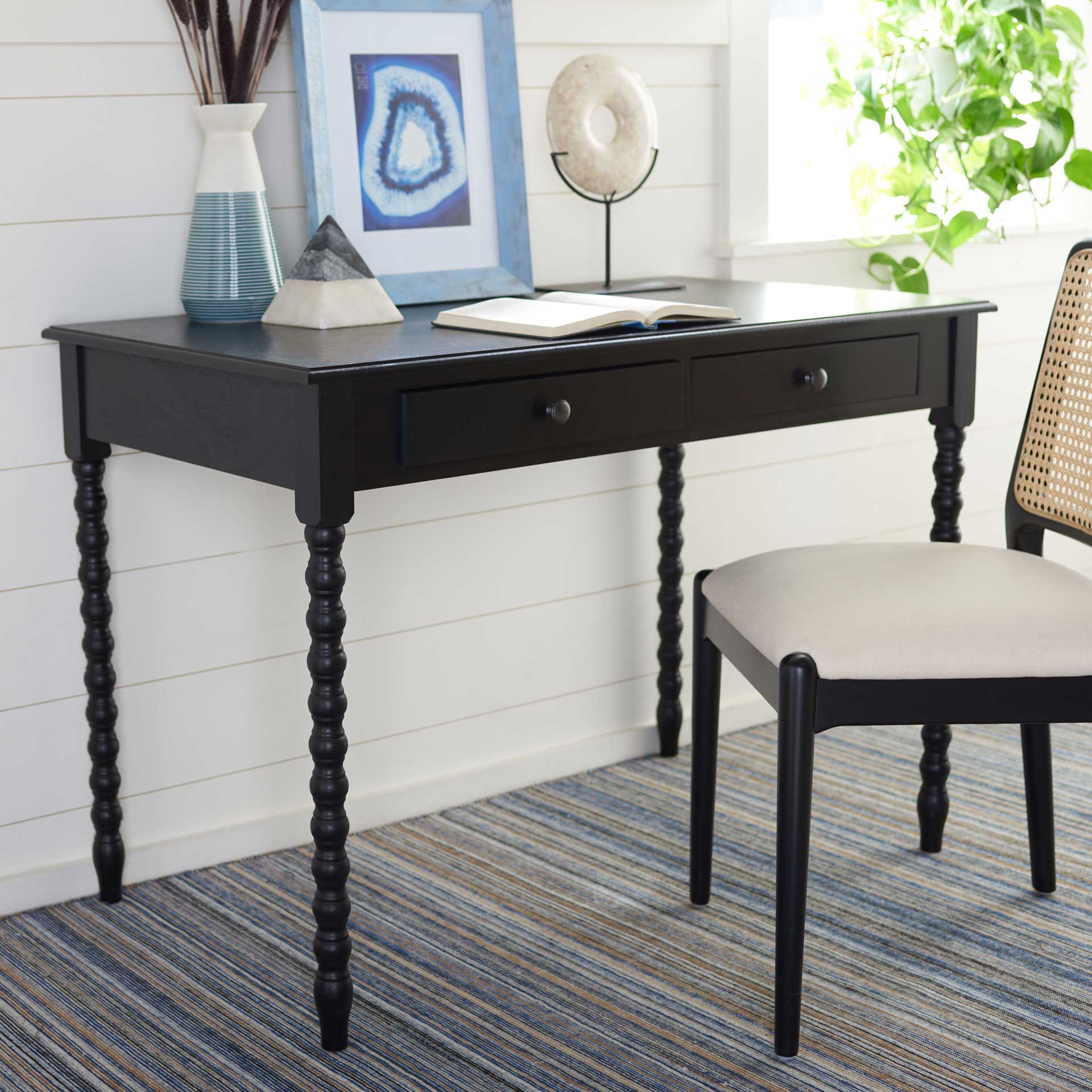 Omni Mara 2 Drawer Desk Black - Image 4