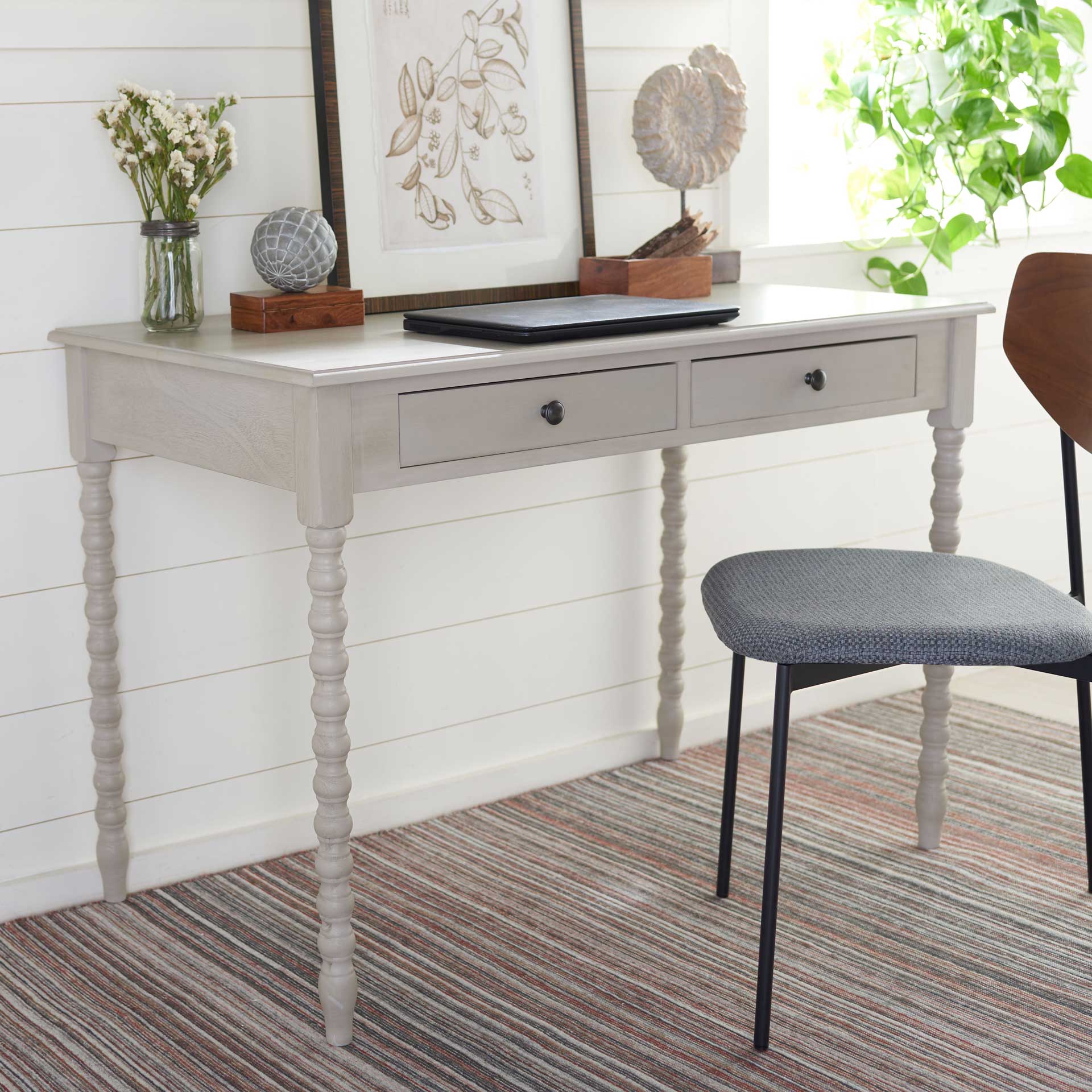 Omni Mara 2 Drawer Desk Taupe - Image 4