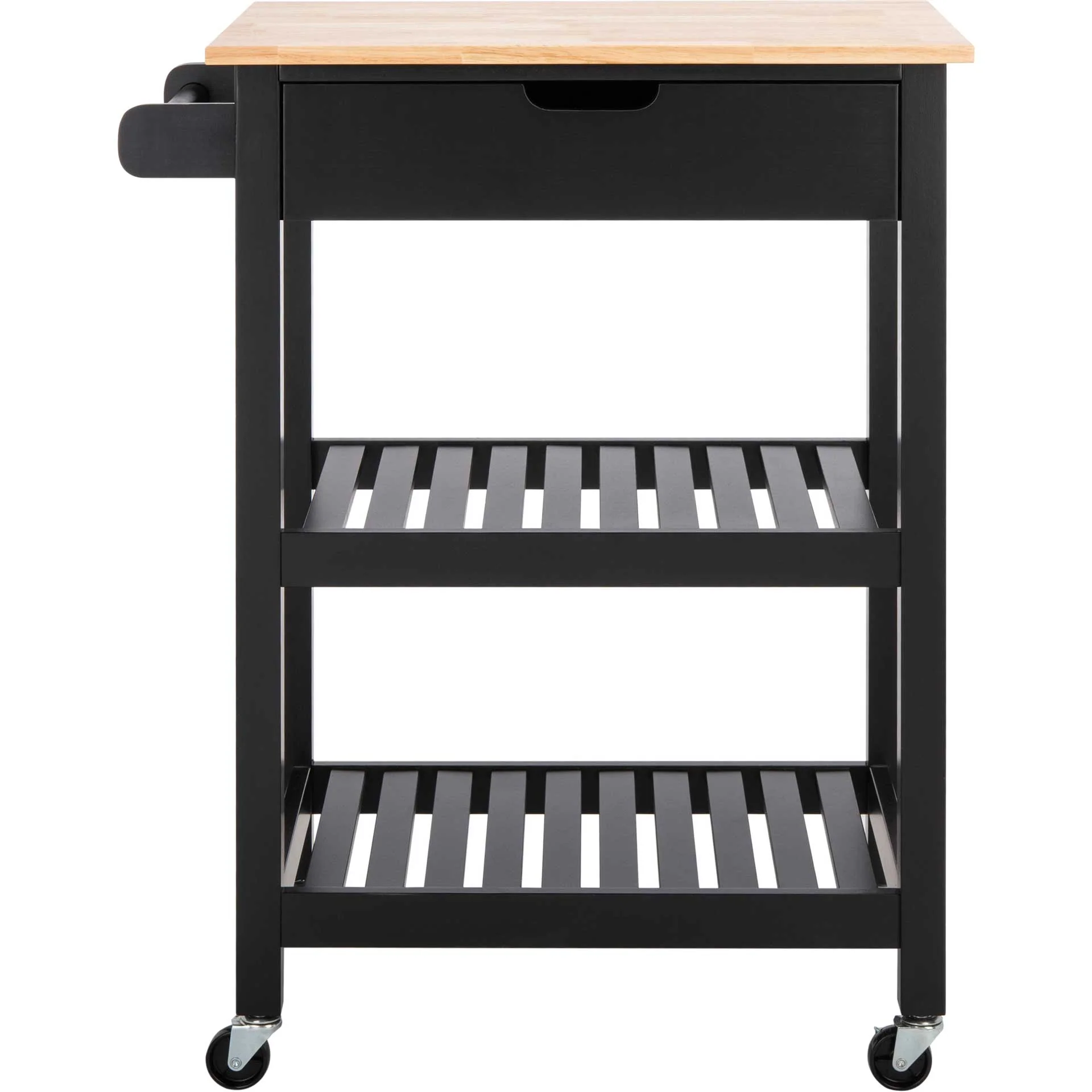 Onan 1 Drawer 2 Shelf Kitchen Cart Black/Natural - Image 2