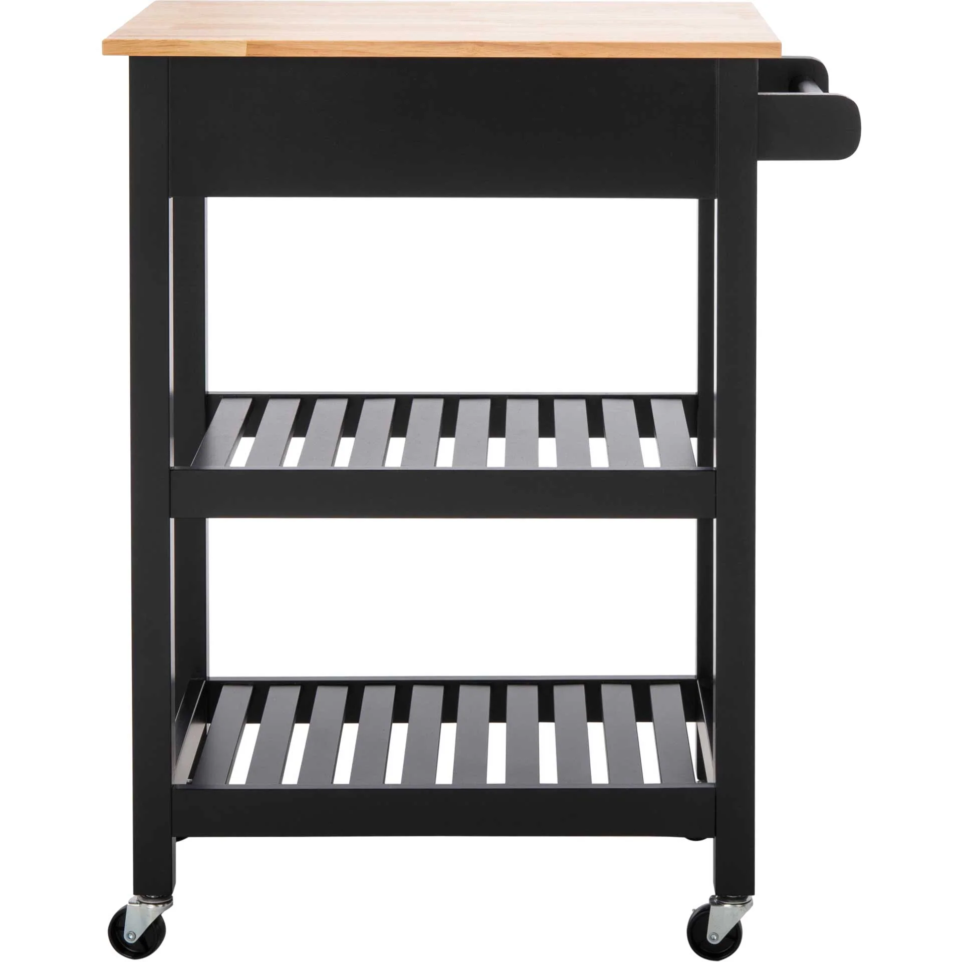 Onan 1 Drawer 2 Shelf Kitchen Cart Black/Natural - Image 3