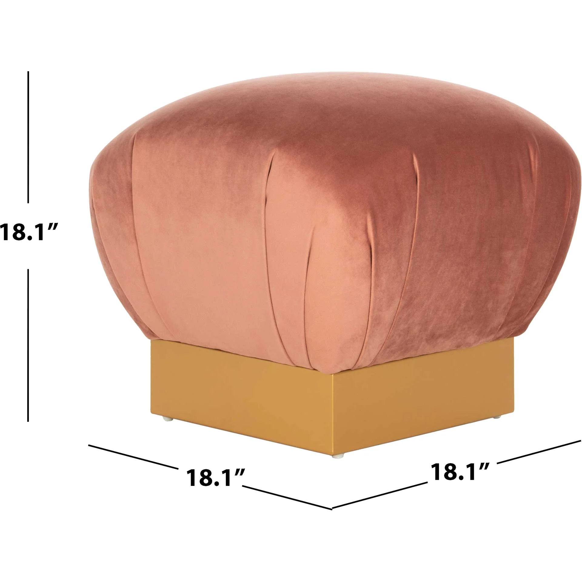 Opal Tulip Ottoman Dusty Rose/Gold - Image 6