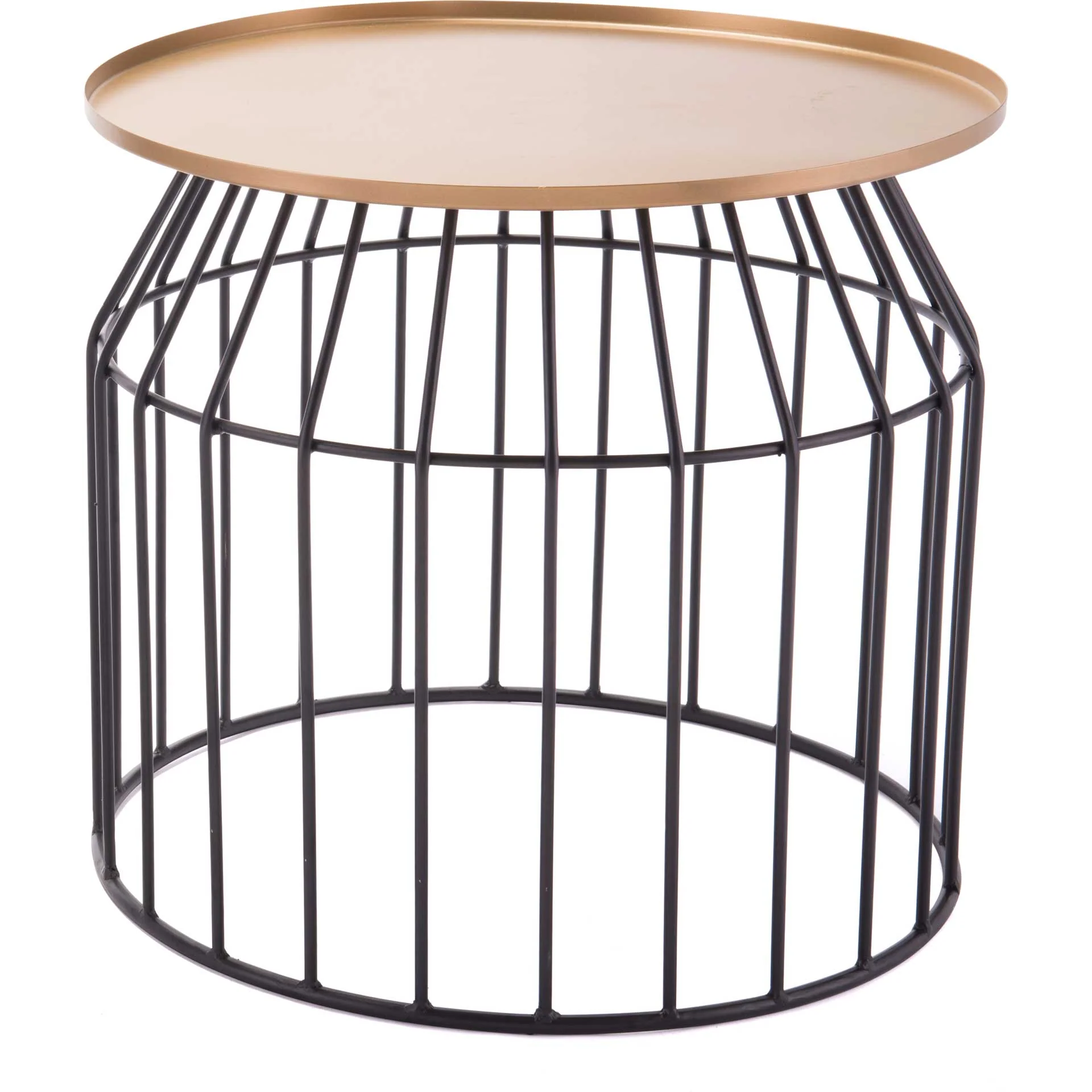 Open Tray End Table Gold/Black - Image 2