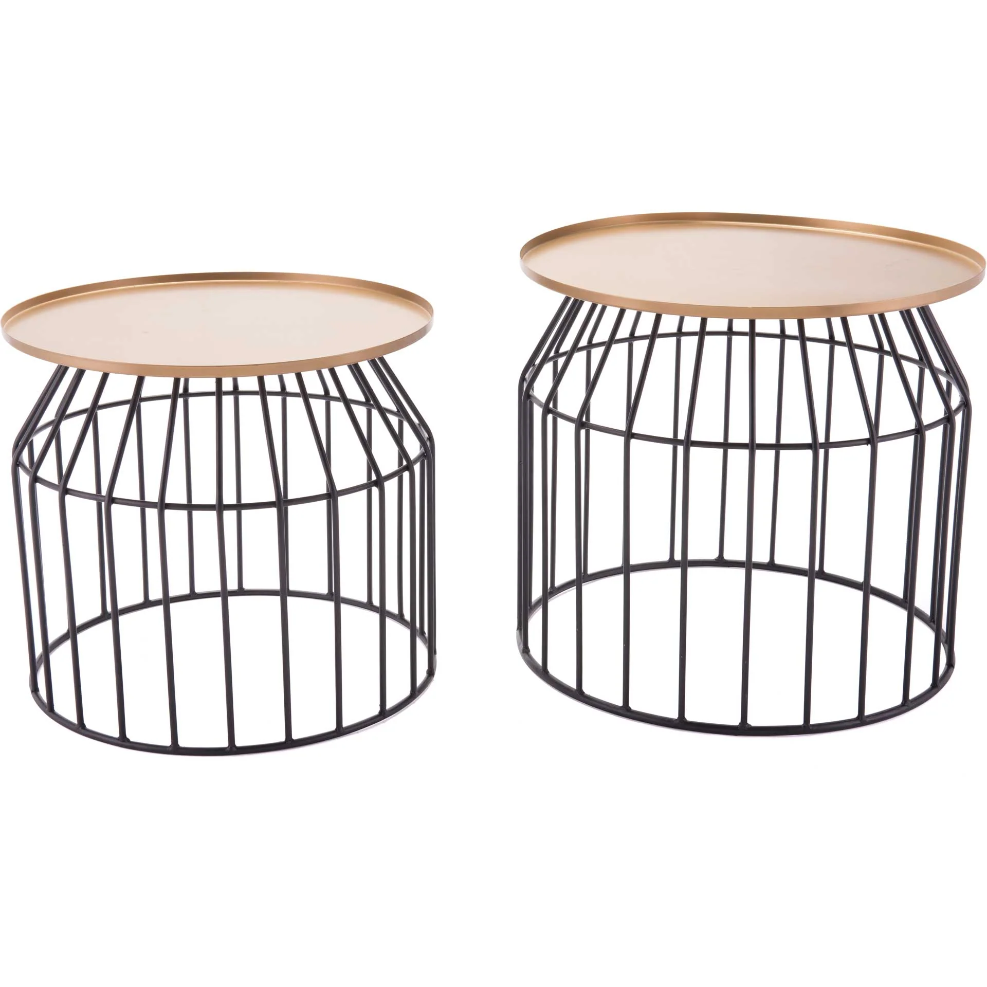 Open Tray End Table Gold/Black - Image 3