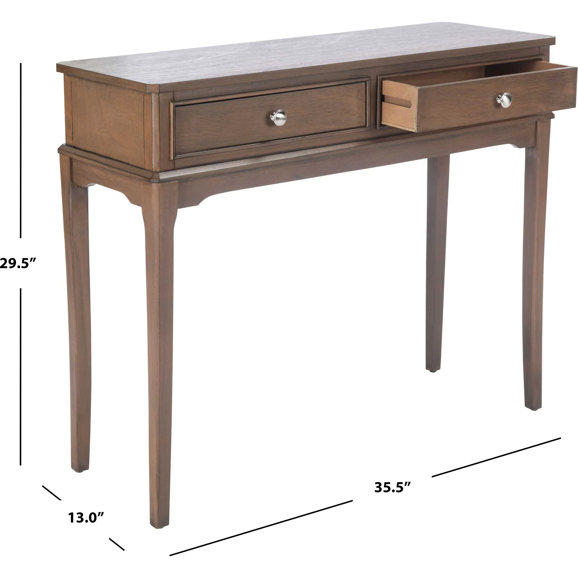 Ophelia 2 Drawer Console Table Brown - Image 9