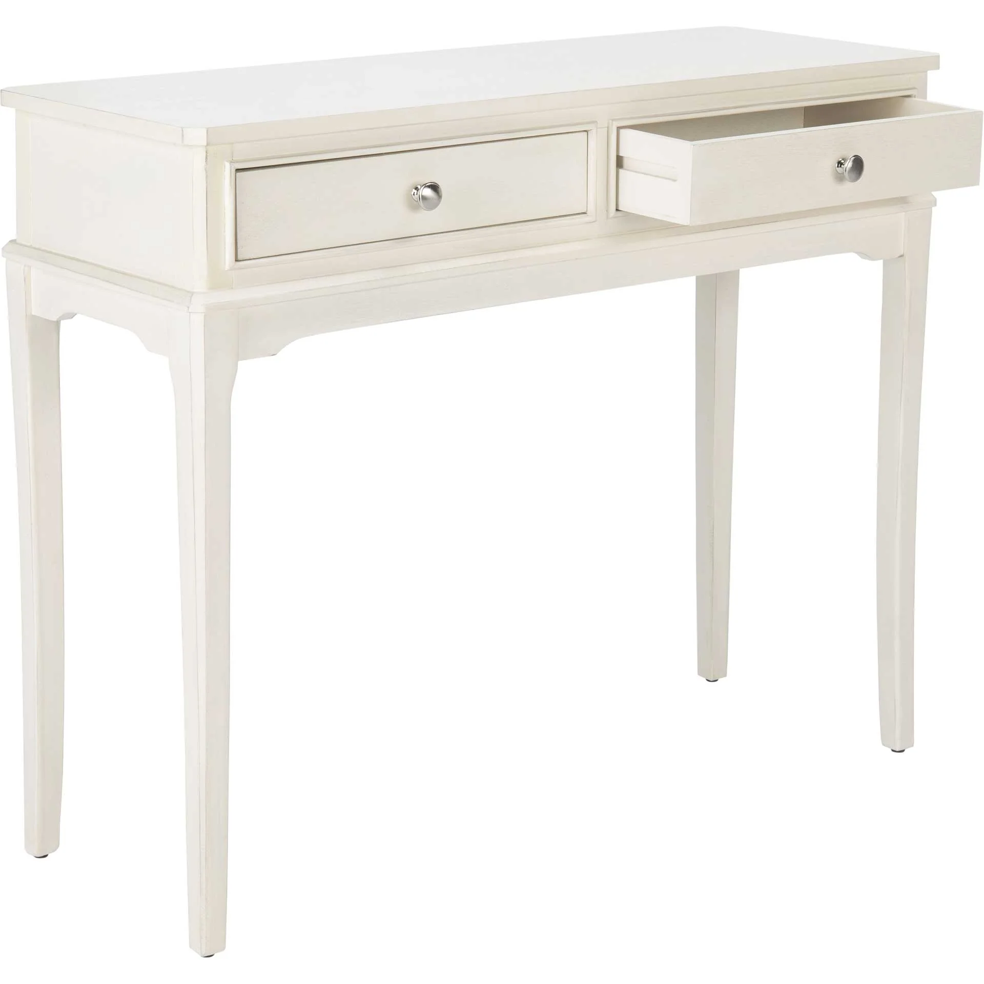 Ophelia 2 Drawer Console Table Distressed White - Image 2