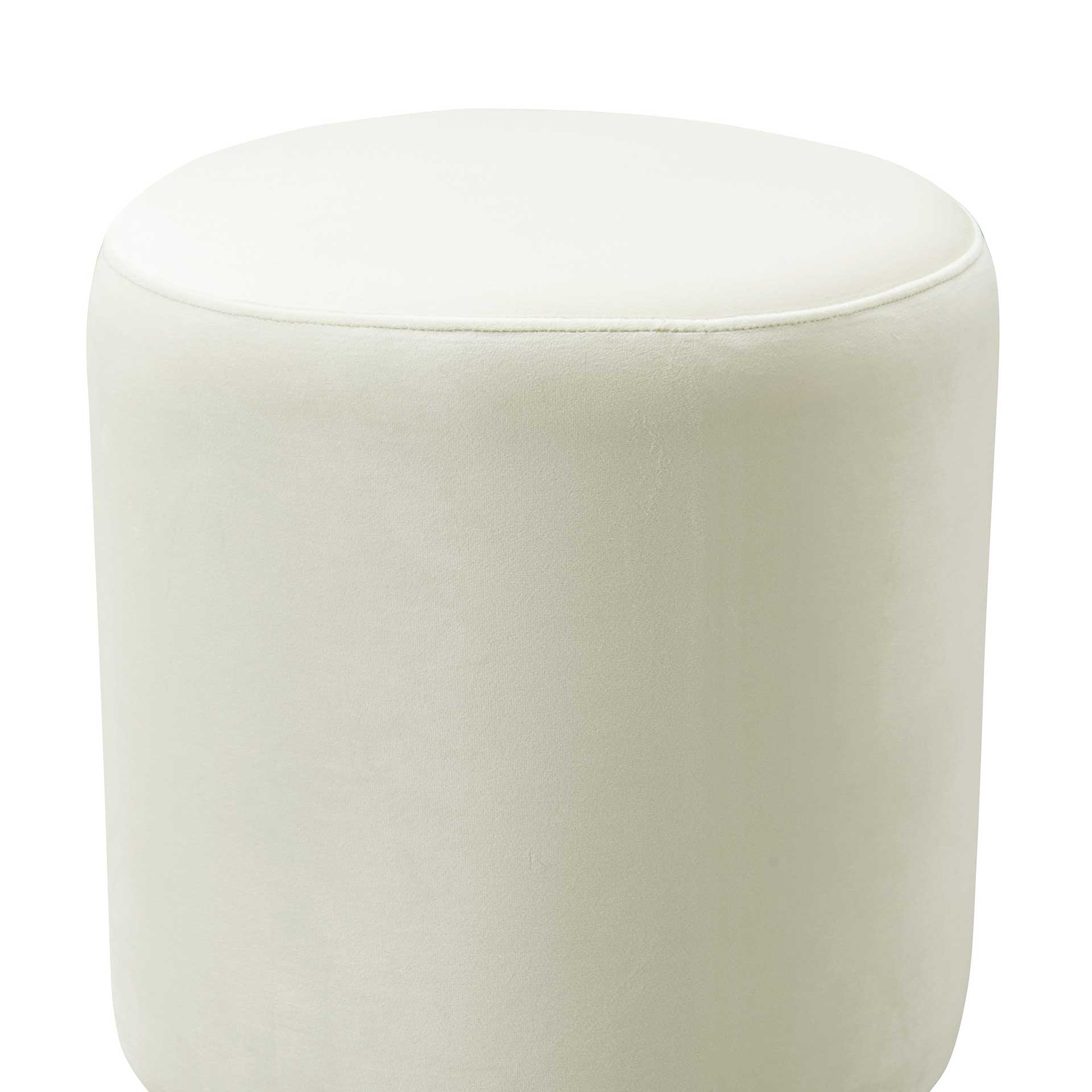Ophelia Velvet Ottoman Cream/Gold - Image 2