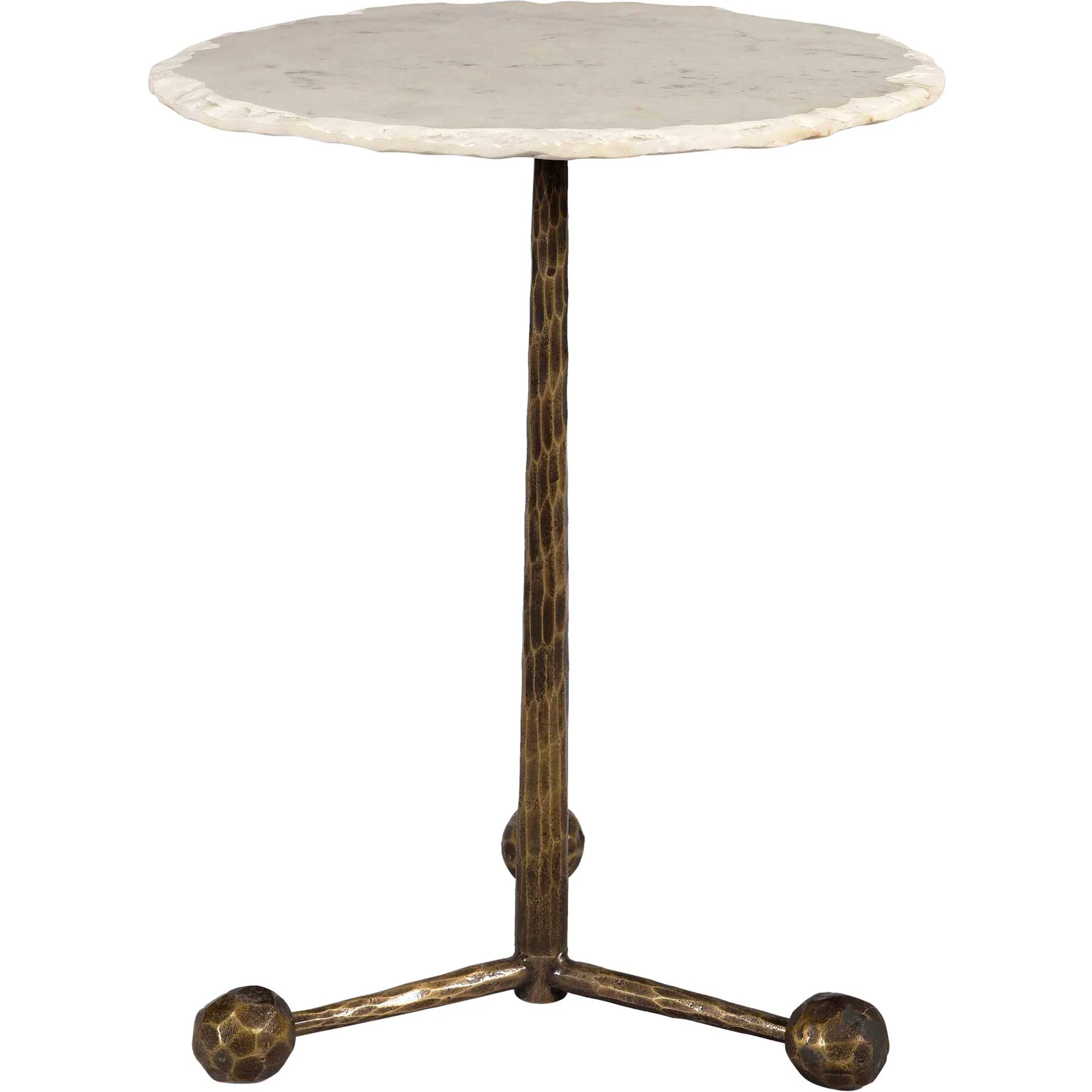 Orabella Marble Side Table White Marble - Image 3