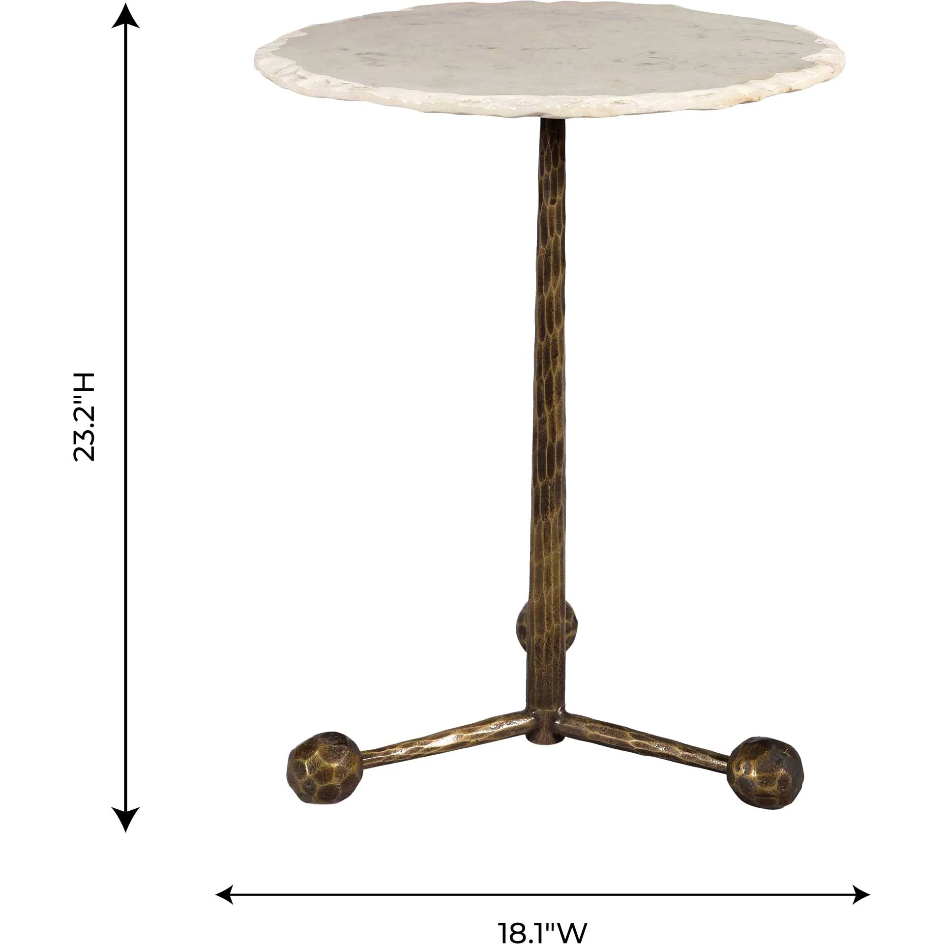Orabella Marble Side Table White Marble - Image 6