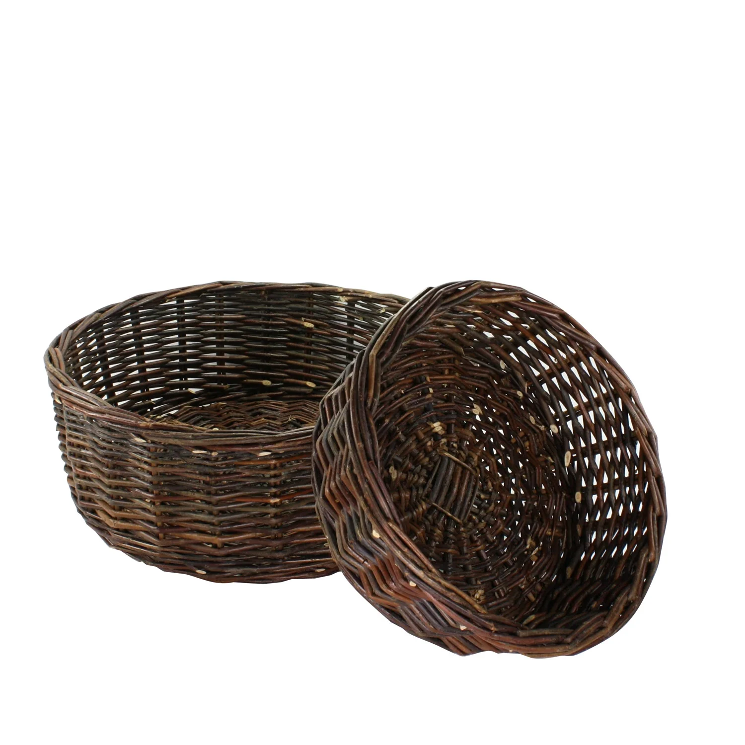 Orchard Willow Low Round Basket - Image 2