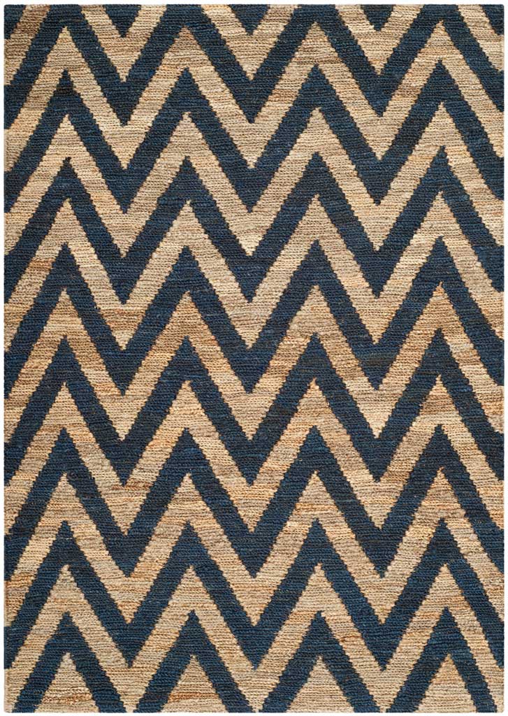 Organic Blue/Natural Area Rug - Image 3