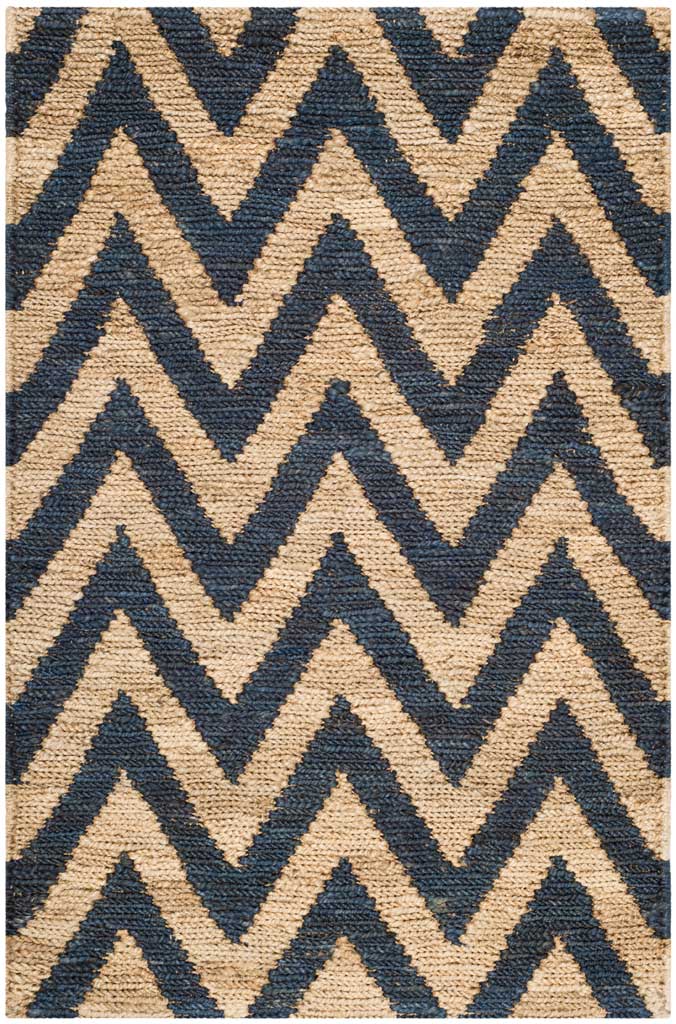 Organic Blue/Natural Area Rug - Image 4