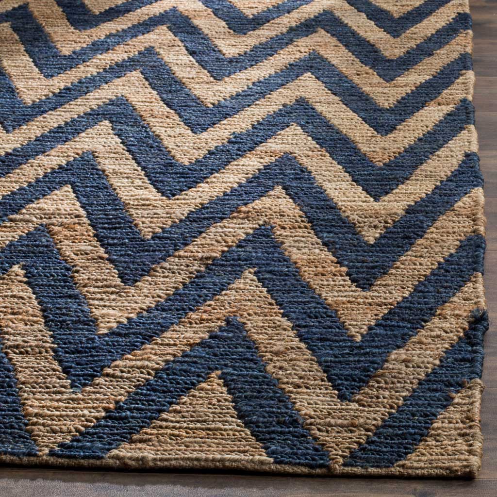 Organic Blue/Natural Area Rug - Image 5