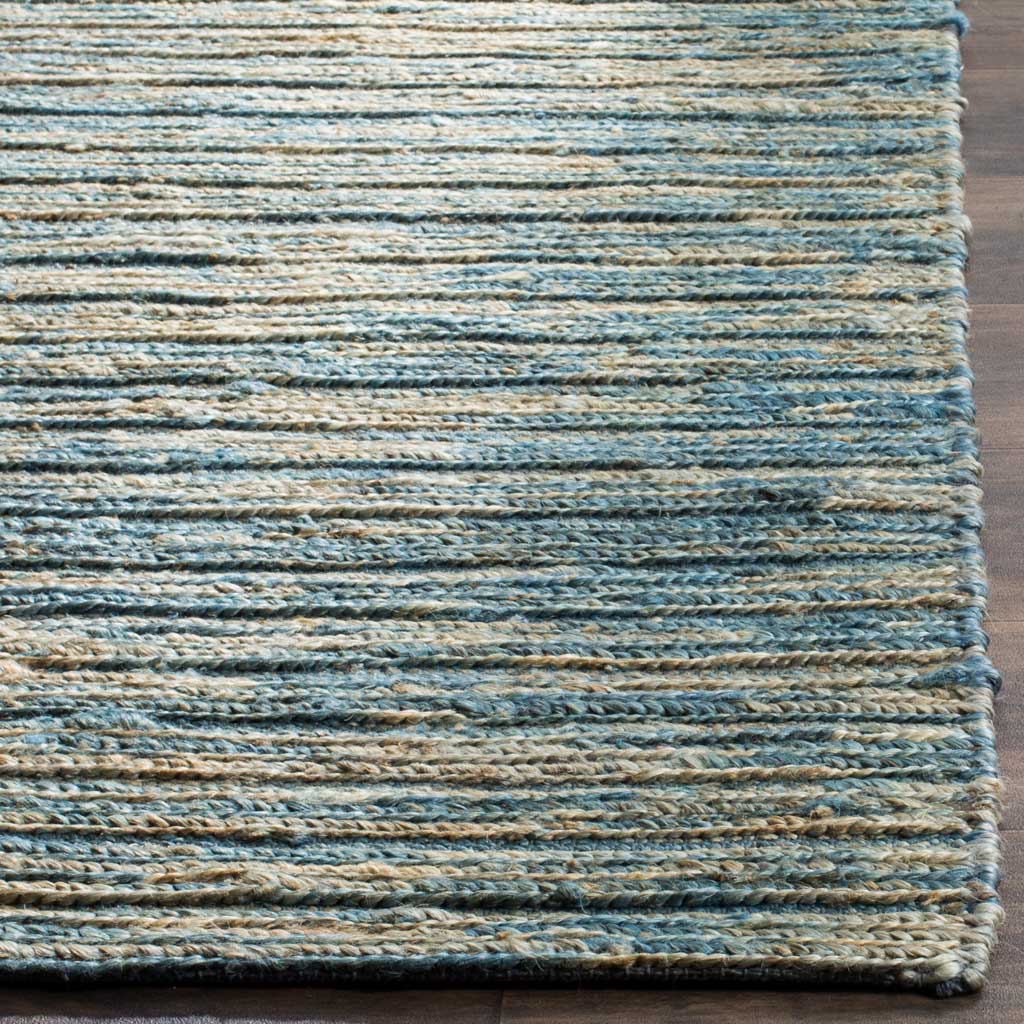 Organic Light Blue/Natural Area Rug - Image 3