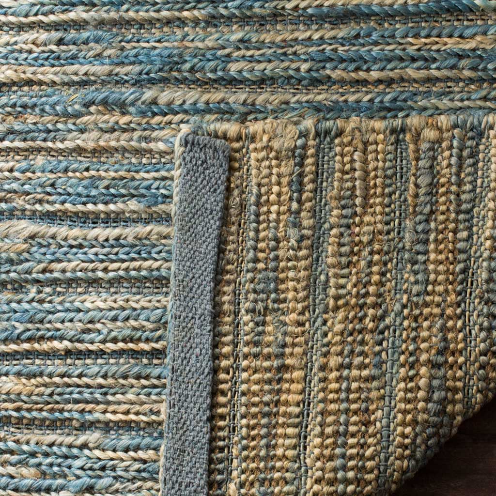 Organic Light Blue/Natural Area Rug - Image 4