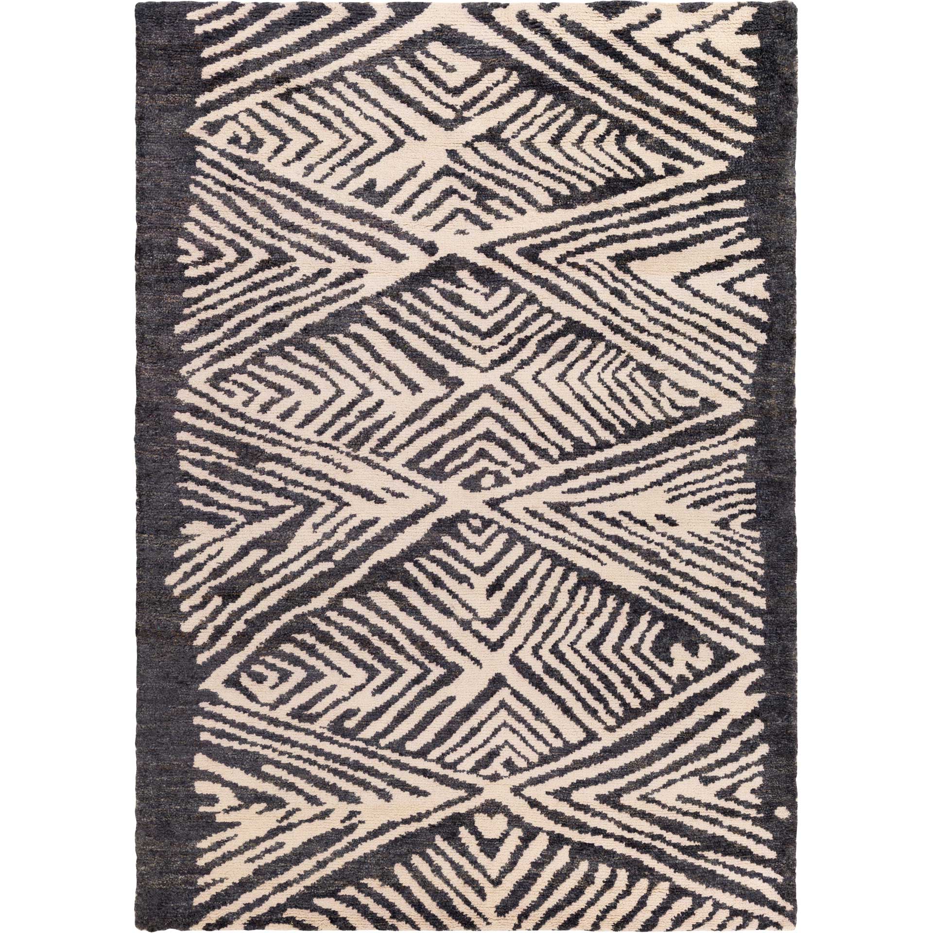 Orinocco Black/Cream/Light Gray Area Rug - Image 2