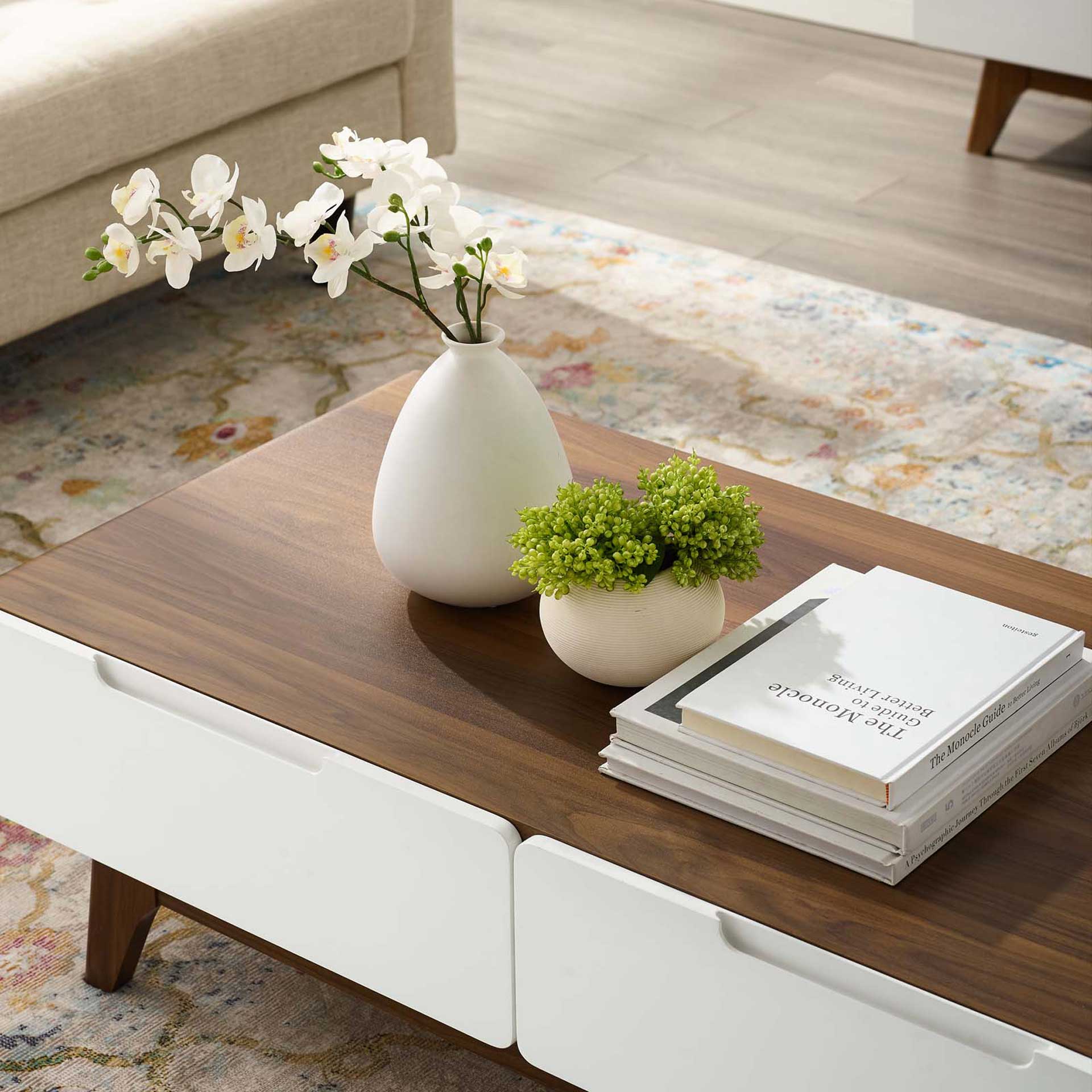 Orion Coffee Table Walnut/White - Image 5