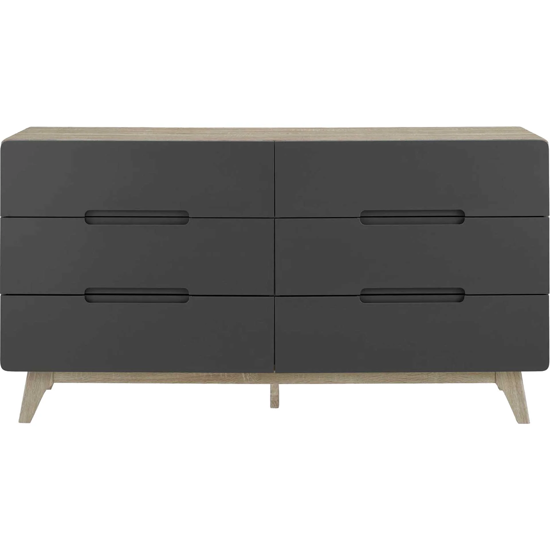 Orion Six-Drawer Wood Dresser Natural Gray - Image 2