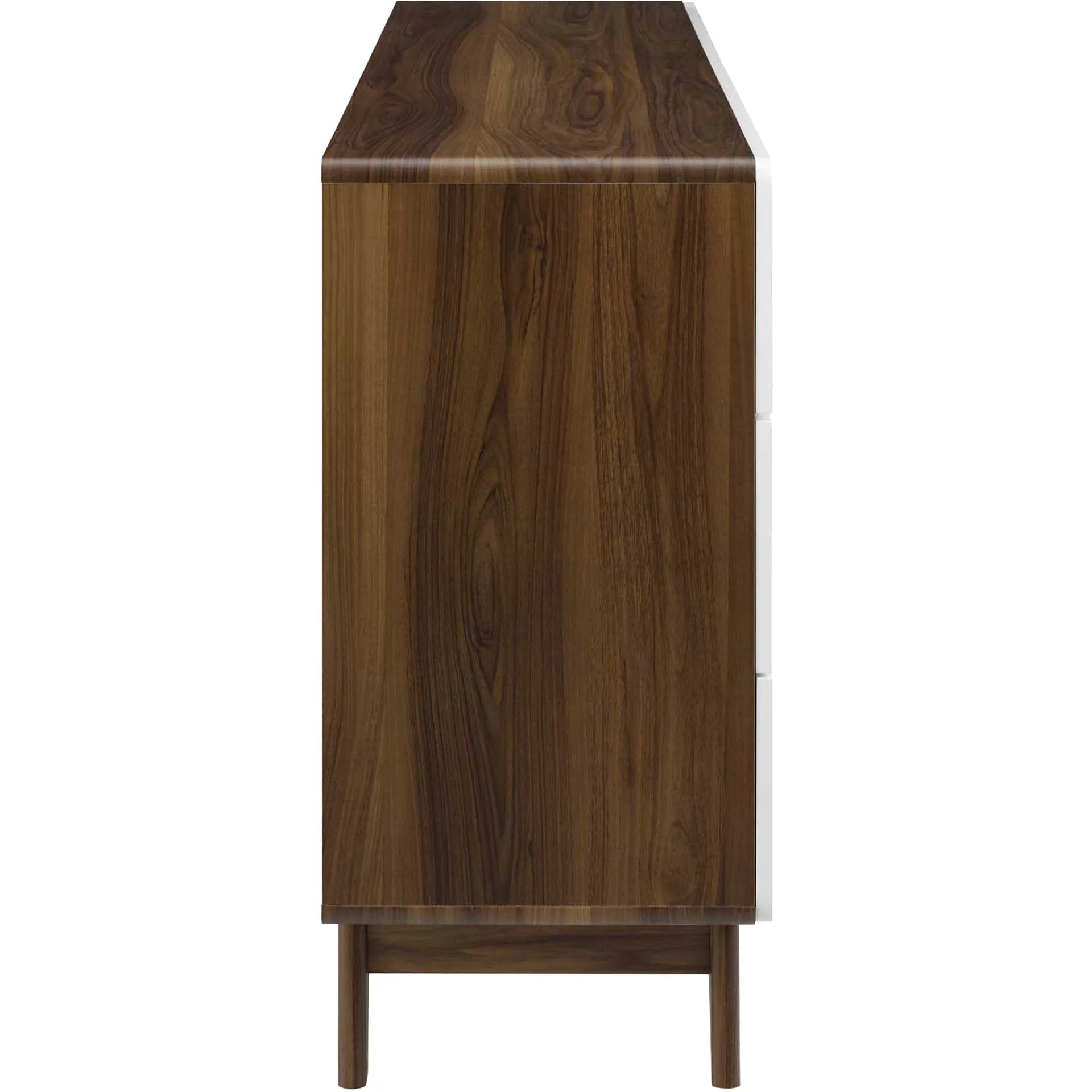 Orion Six-Drawer Wood Dresser Walnut/White - Image 3