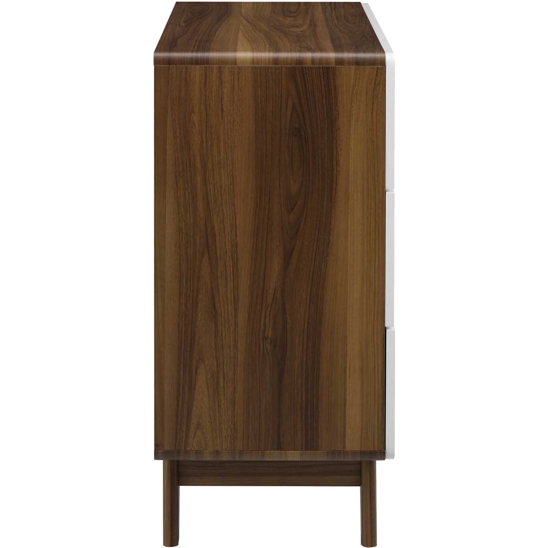 Orion Three-Drawer Chest Walnut/White - Image 3
