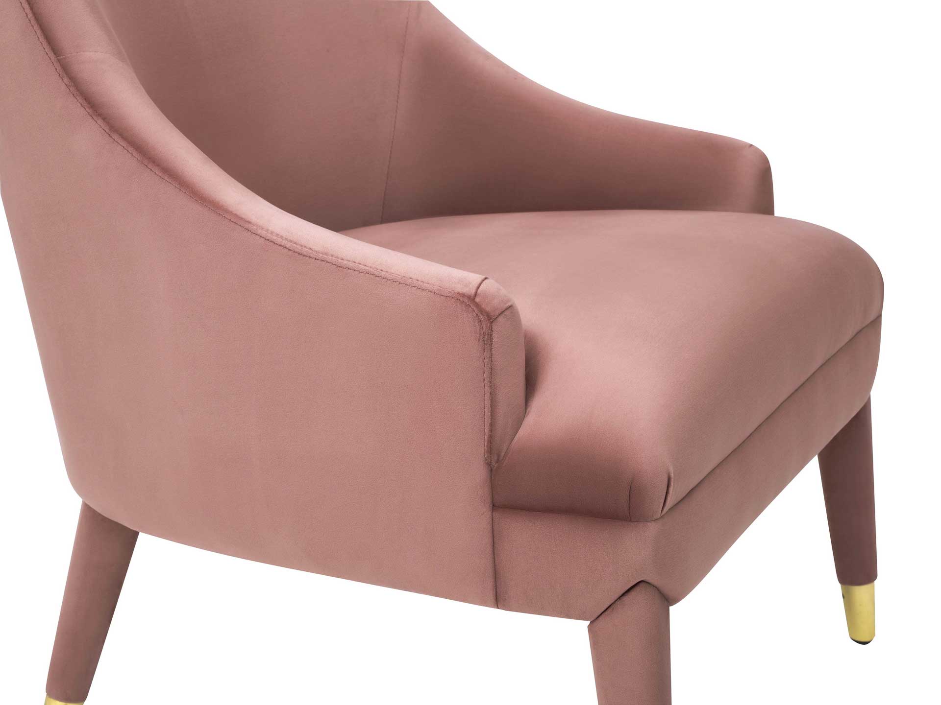 Orion Velvet Chair Dusty Rose - Image 4