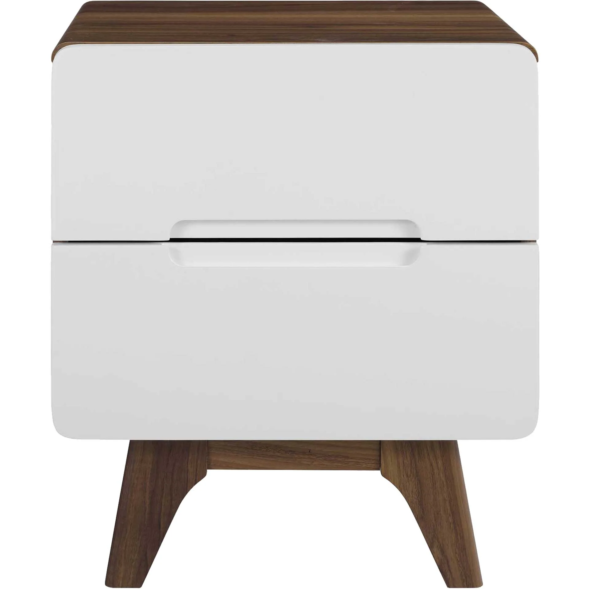 Orion Wood Nightstand Walnut/White - Image 2